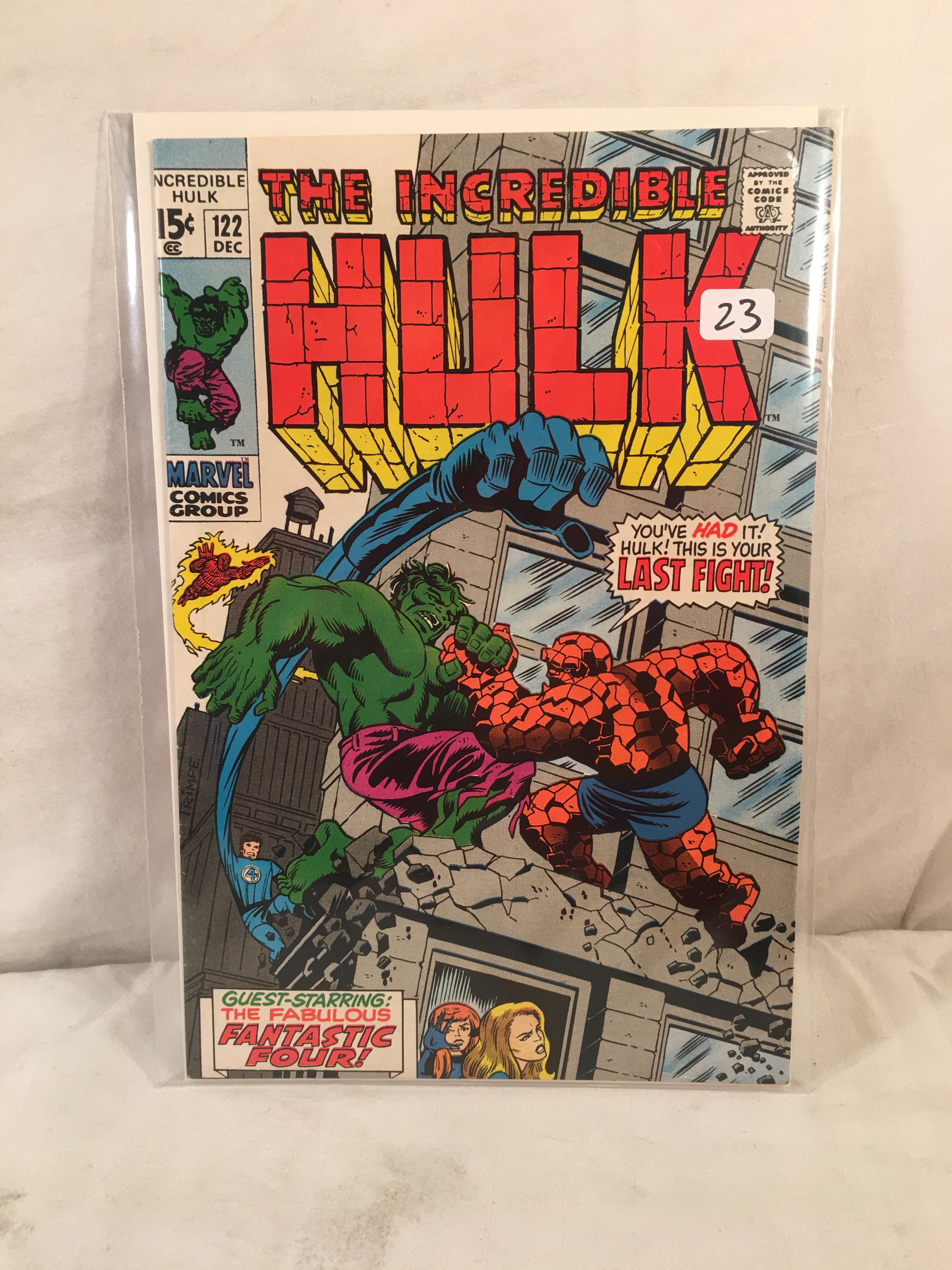 Collector Vintage Marvel Comics The Incredible Hulk Starring The Fantastic four Comic No. 122