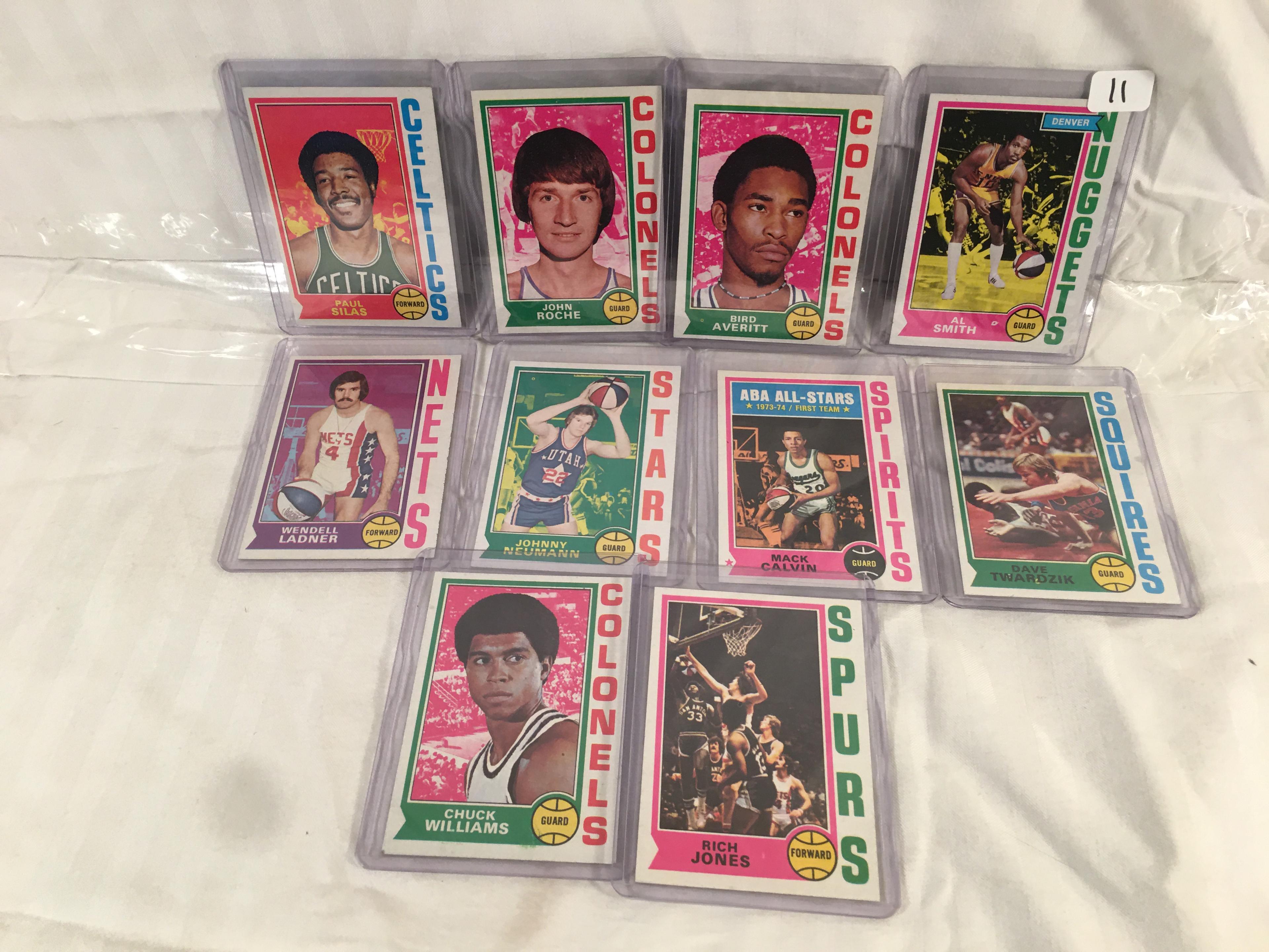 Lot of 10 Pcs Collector Vintage NBA Basketball Sport Trading Assorted Cards and Players