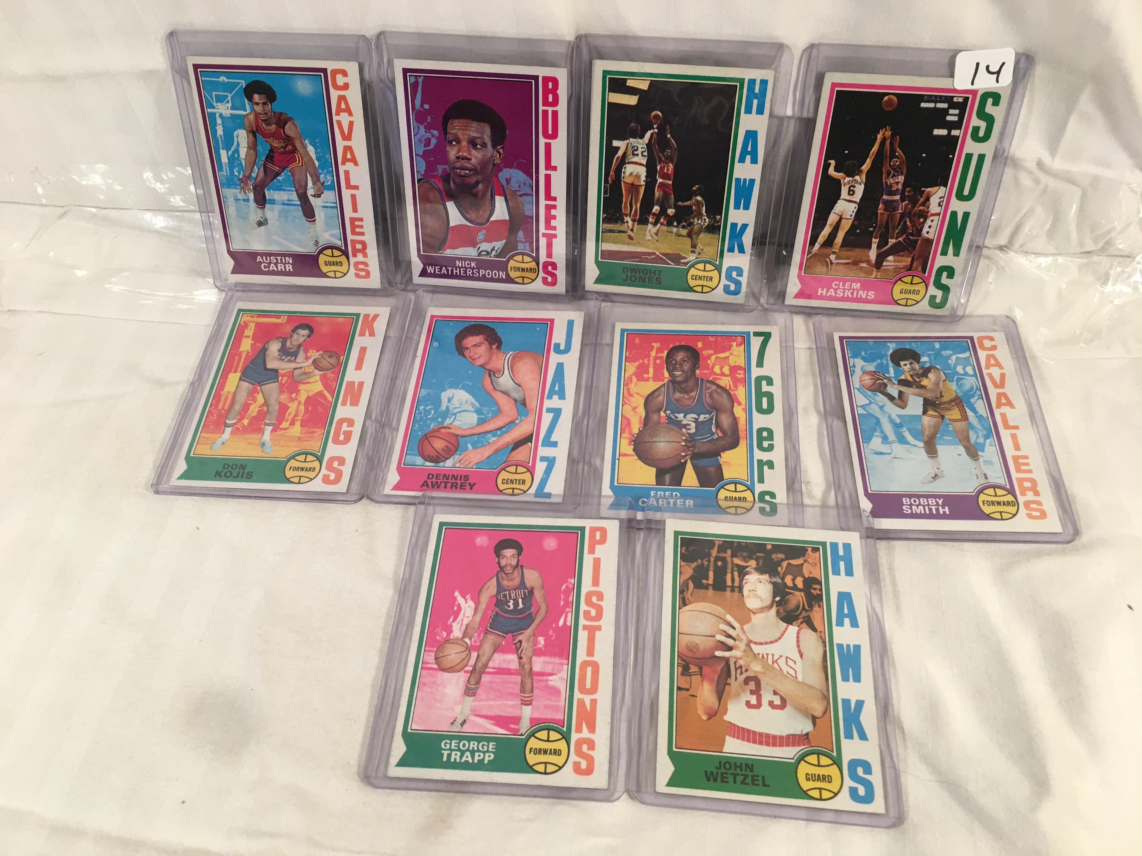 Lot of 10 Pcs Collector Vintage NBA Basketball Sport Trading Assorted Cards and Players