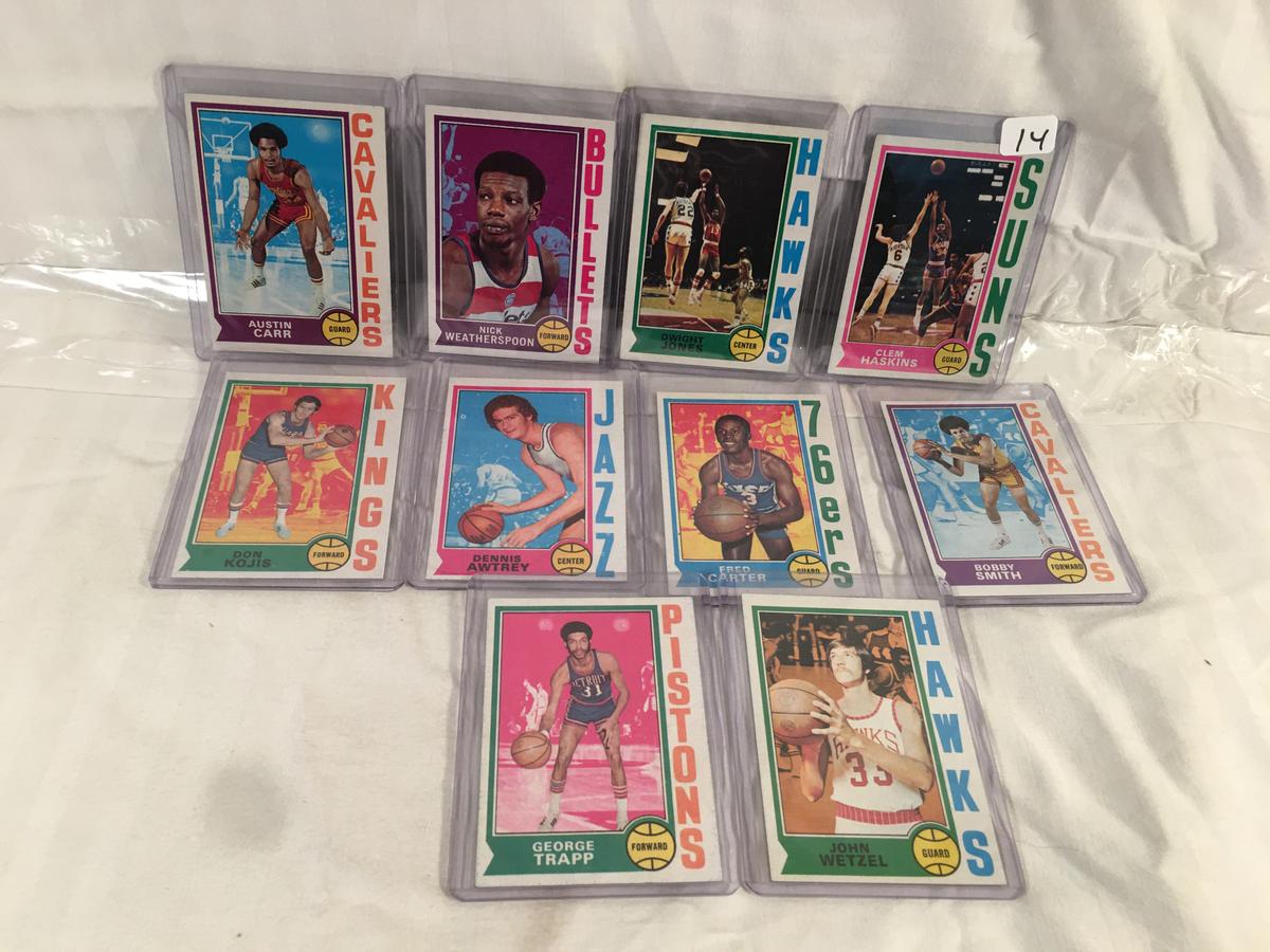 Lot of 10 Pcs Collector Vintage NBA Basketball Sport Trading Assorted Cards and Players