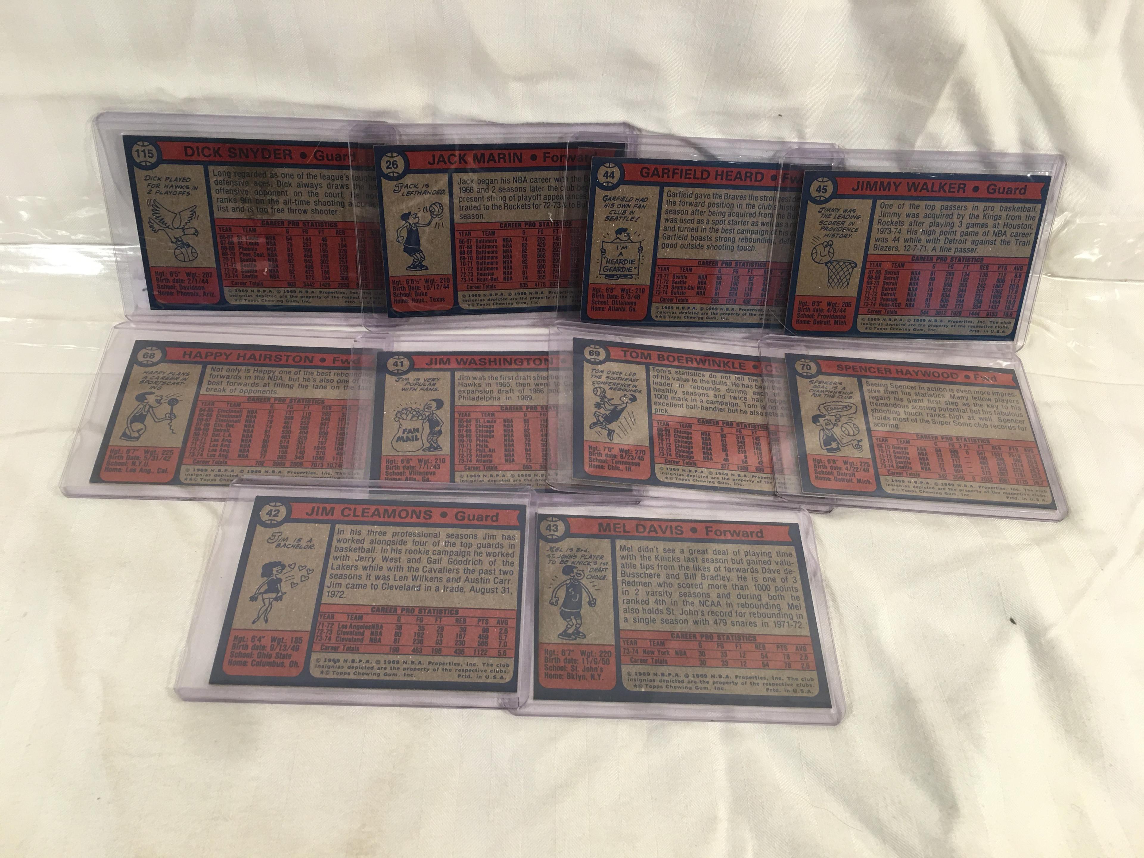 Lot of 10 Pcs Collector Vintage NBA Basketball Sport Trading Assorted Cards and Players