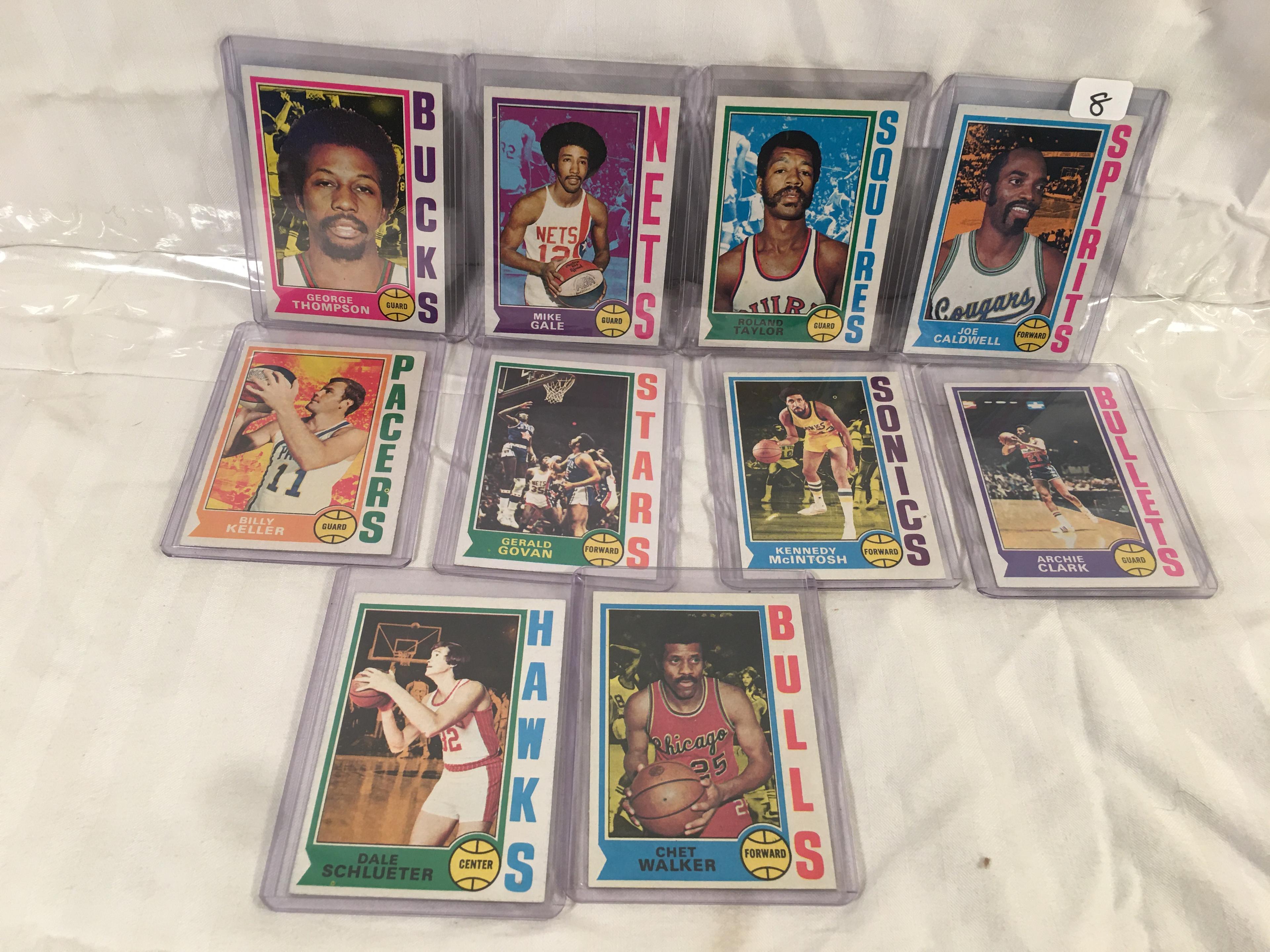 Lot of 10 Pcs Collector Vintage NBA Basketball Sport Trading Assorted Cards and Players