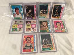 Lot of 10 Pcs Collector Vintage NBA Basketball Sport Trading Assorted Cards and Players