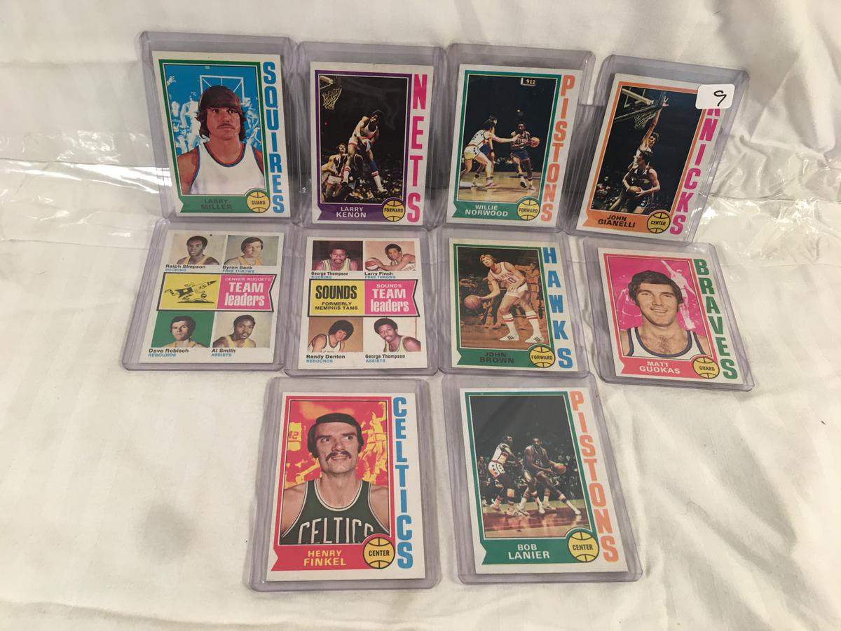 Lot of 10 Pcs Collector Vintage NBA Basketball Sport Trading Assorted Cards and Players