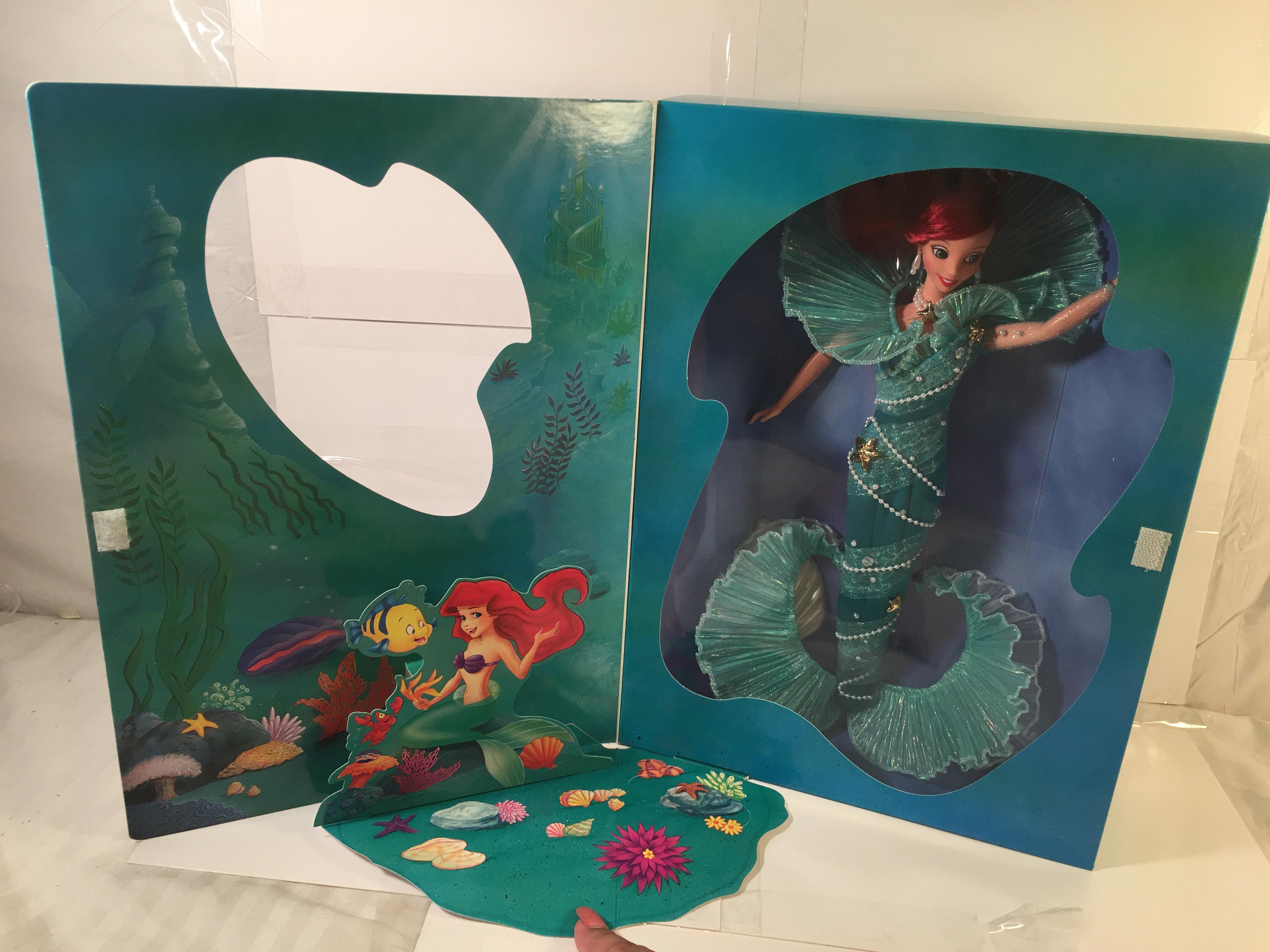 NIB Collector Film Premier Edition Disney's The Little Mermaid Aqua Fanatsy Ariel Doll 14"Tall
