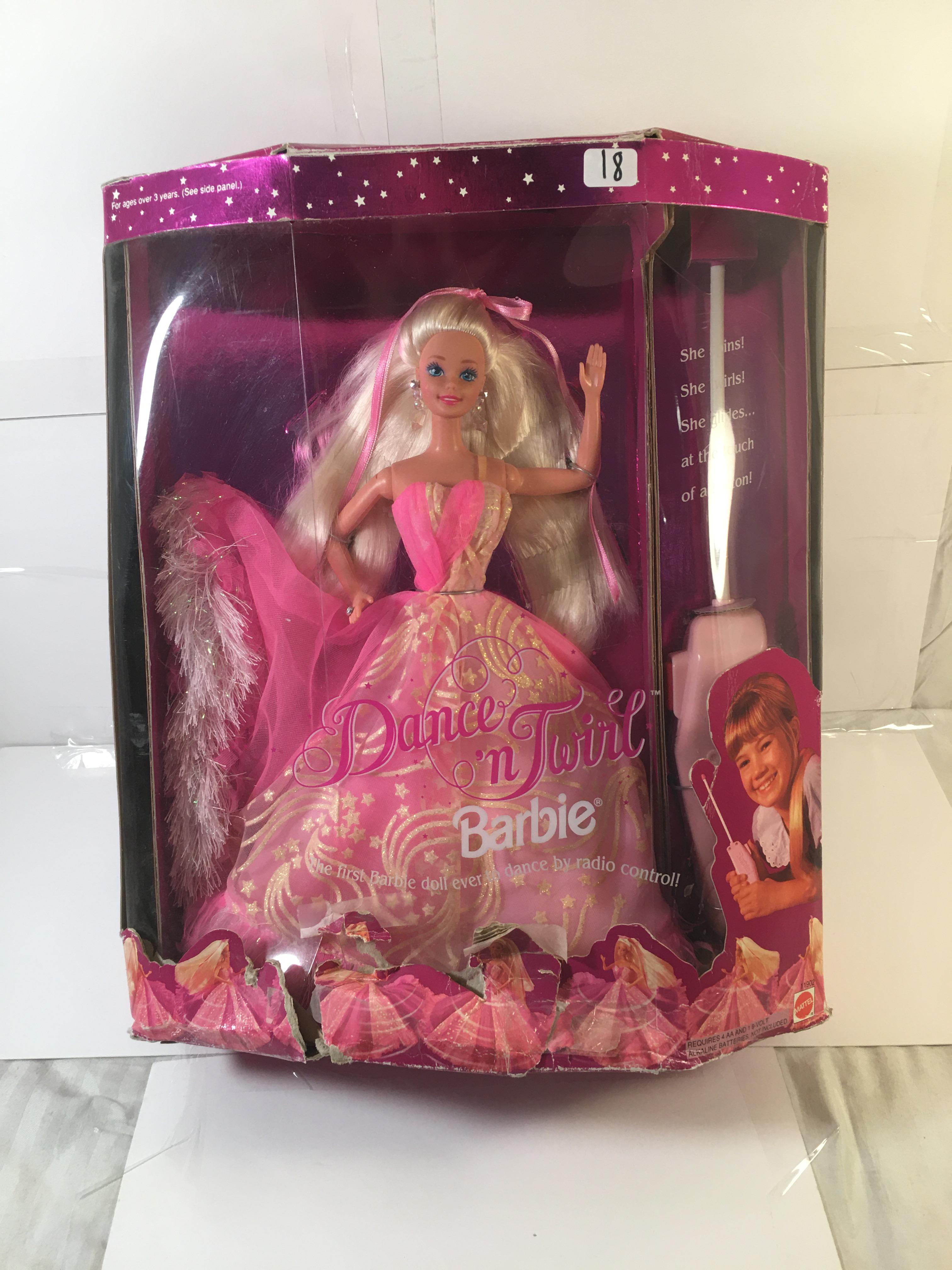 Collector Barbie  Mattel Dance 'N Twirl Barbie Mattel Doll 14'tall Box Has Damage