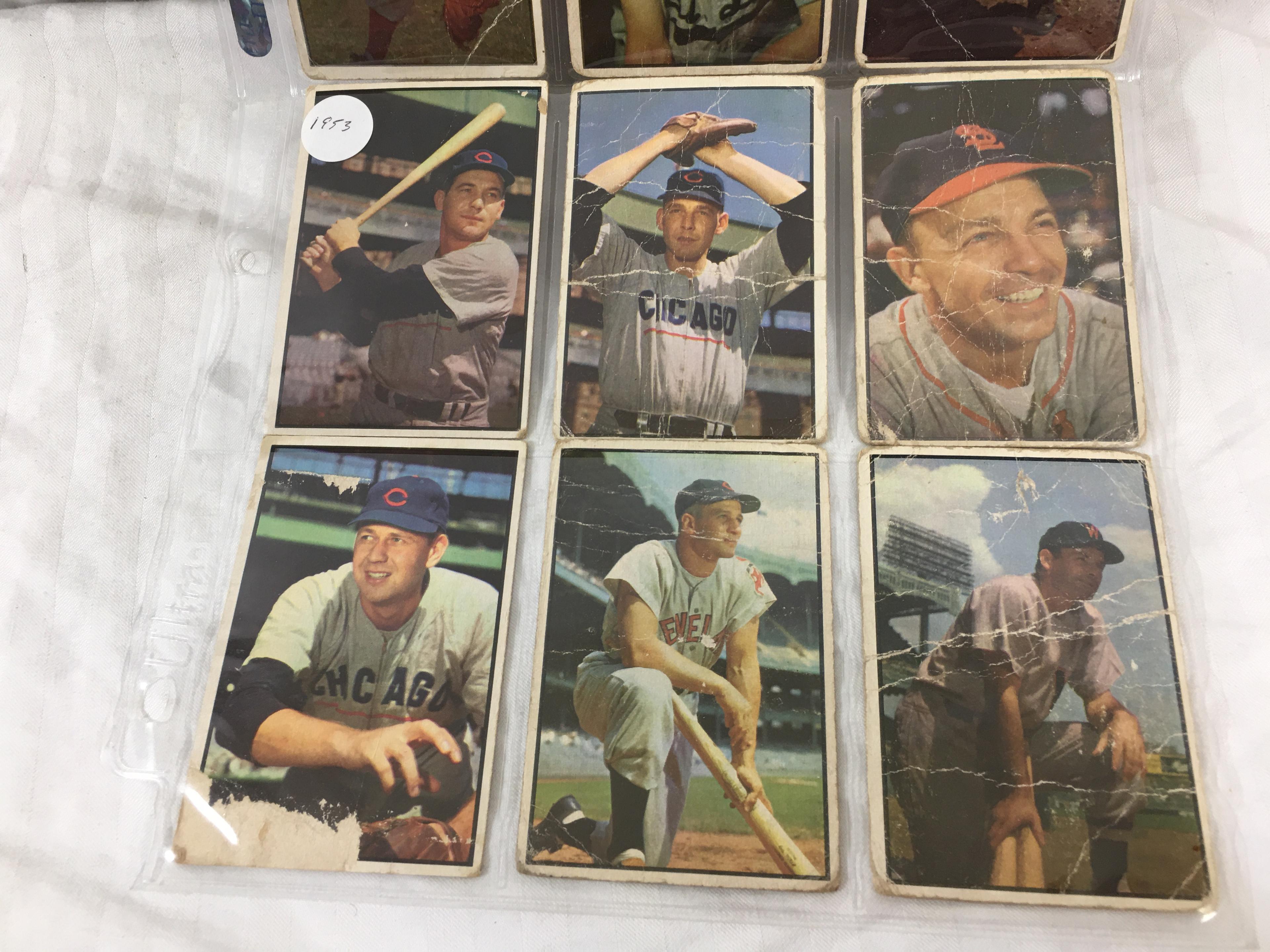 Lot of 9 Pcs Collector Vintage Sport Baseball Sport Trading Assorted Cards and Players