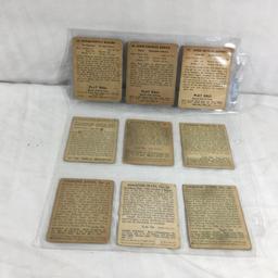 Lot of 9 Pcs Collector Vintage Sport Baseball Sport Trading Assorted Cards and Players