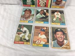 Lot of 9 Pcs Collector Vintage Sport Baseball Sport Trading Assorted Cards and Players