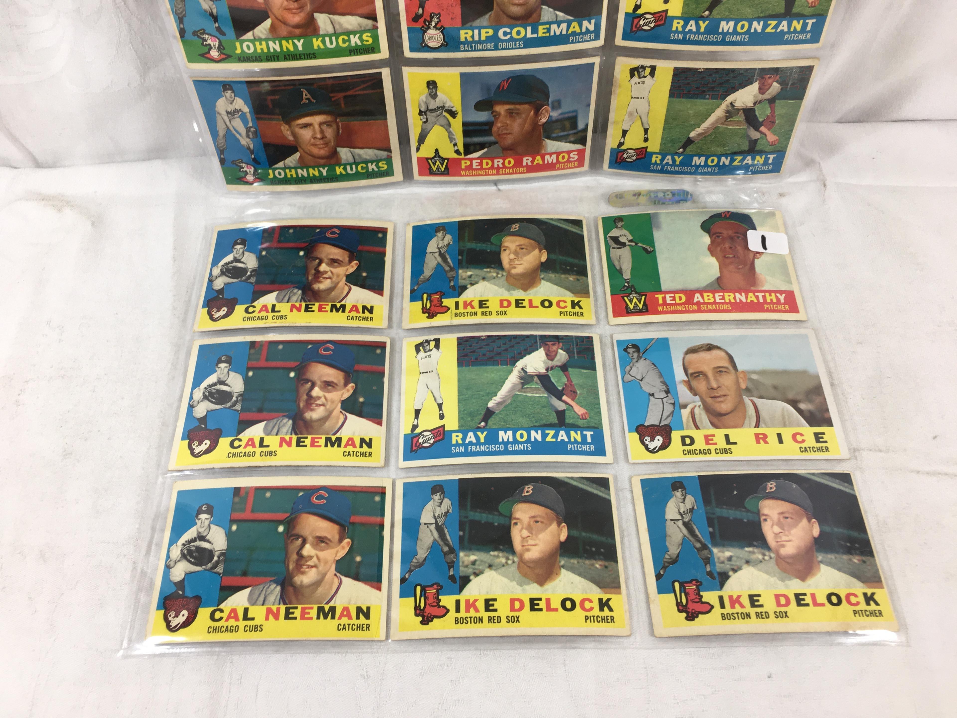 Lot of 18 Pcs Collector Vintage Baseball Sport Trading Assorted Cards and Players -See Pictures