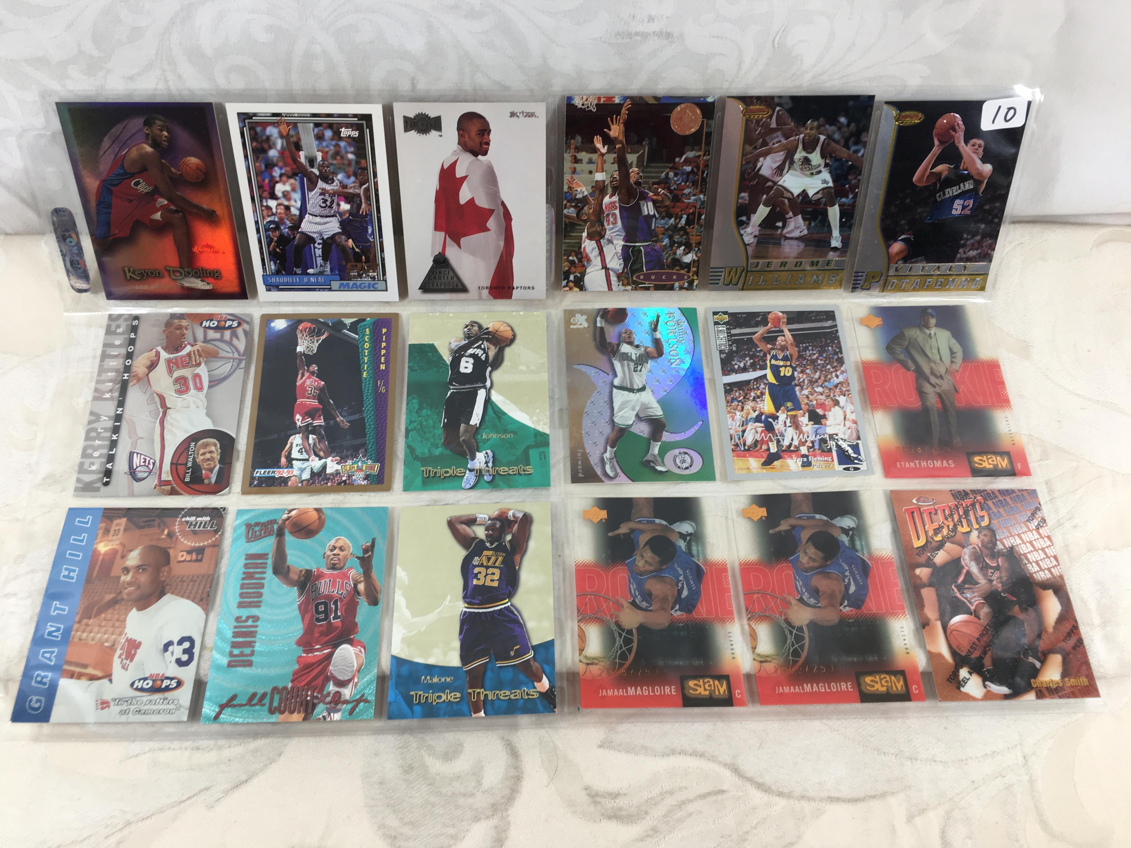 Lot of 18 Pcs Collector Modern NBA Basketball Sport Trading Assorted Cards and Players - See Photos