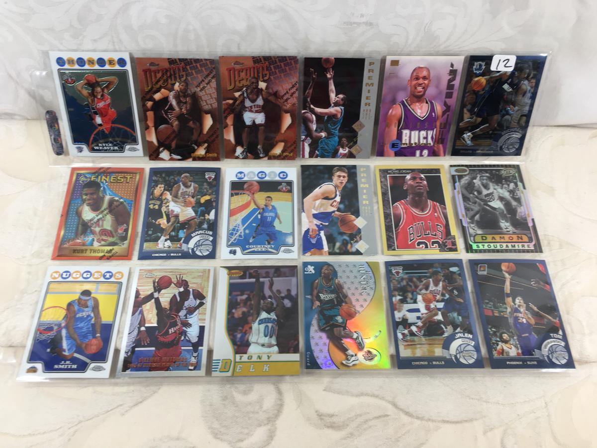 Lot of 18 Pcs Collector Modern NBA Basketball Sport Trading Assorted Cards and Players - See Photos