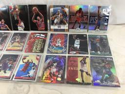 Lot of 18 Pcs Collector Modern NBA Basketball Sport Trading Assorted Cards and Players - See Photos