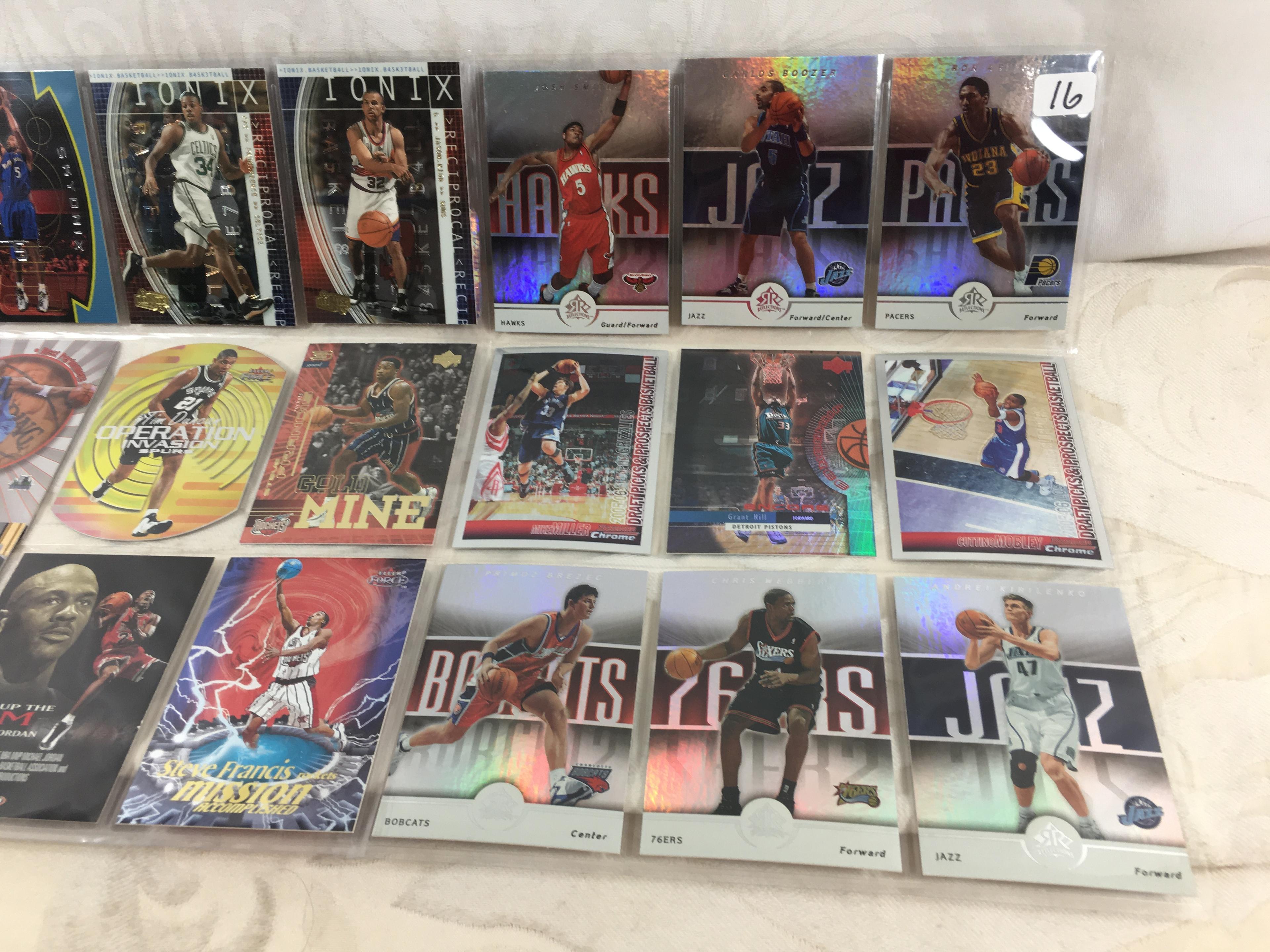 Lot of 18 Pcs Collector Modern NBA Basketball Sport Trading Assorted Cards and Players - See Photos