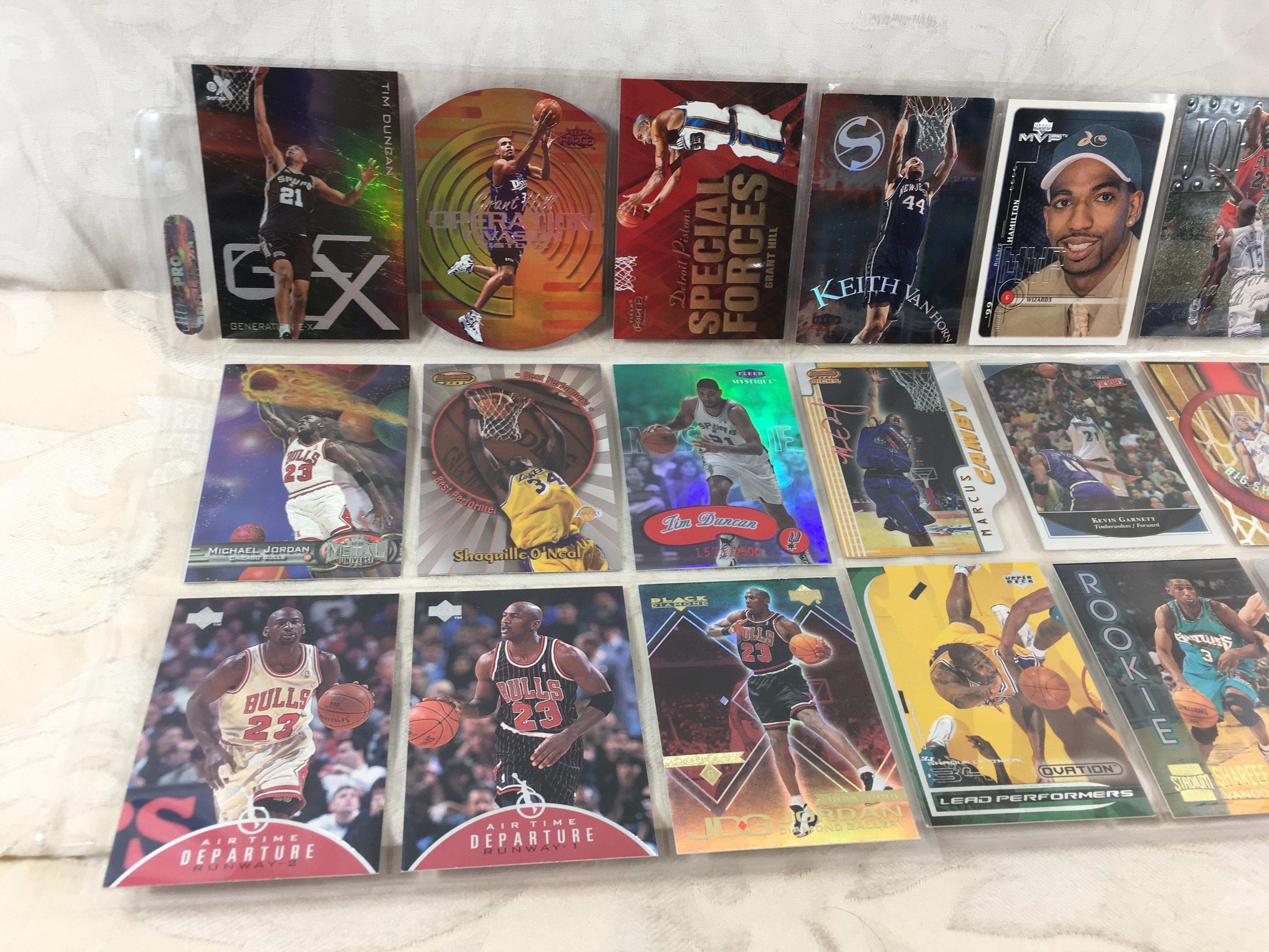 Lot of 18 Pcs Collector Modern NBA Basketball Sport Trading Assorted Cards and Players - See Photos