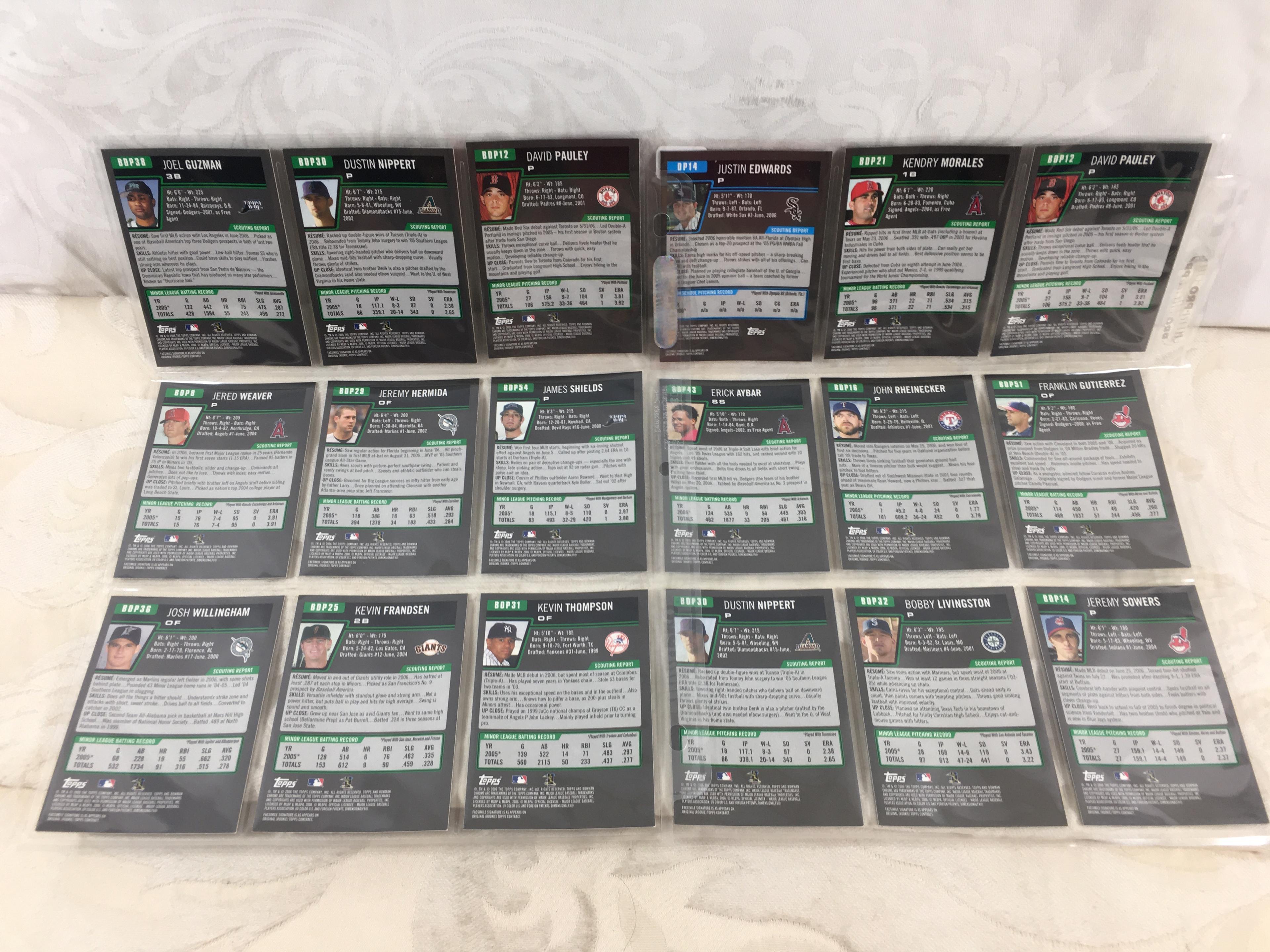 Lot of 18 Pcs Collector Modern Baseball Sport Trading Assorted Cards and Players - See Pictures