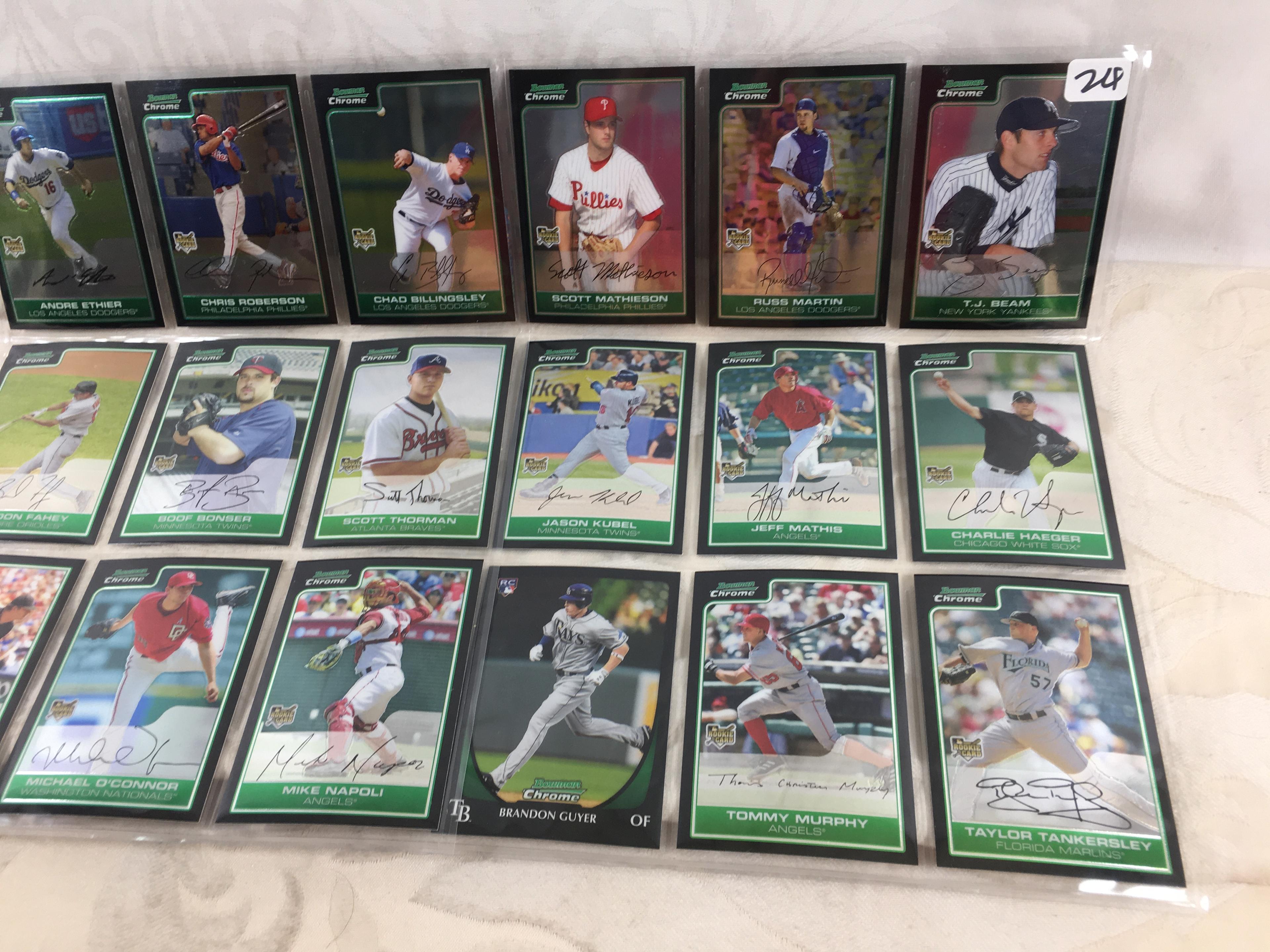 Lot of 18 Pcs Collector Modern Baseball Sport Trading Assorted Cards and Players - See Pictures