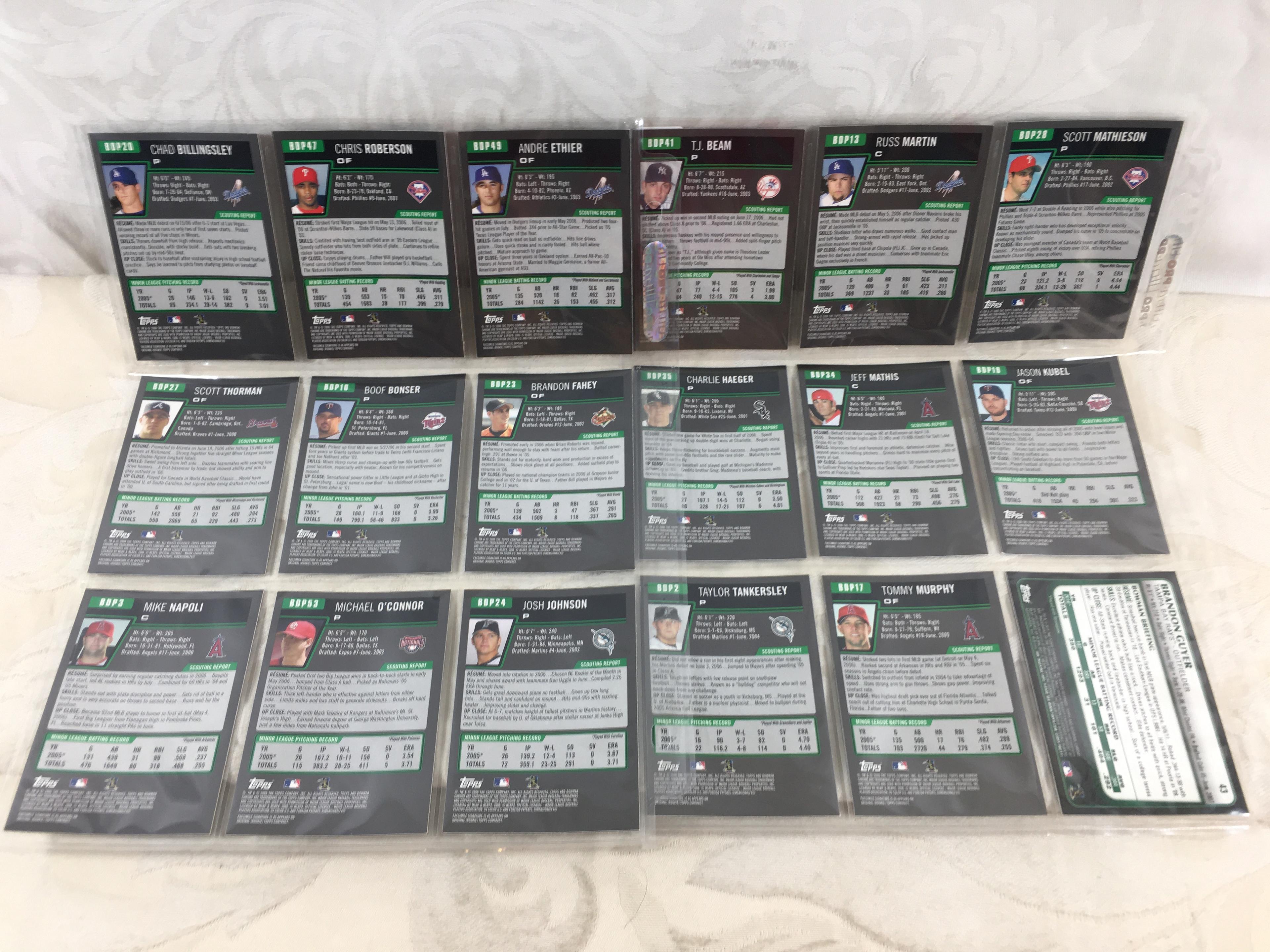 Lot of 18 Pcs Collector Modern Baseball Sport Trading Assorted Cards and Players - See Pictures