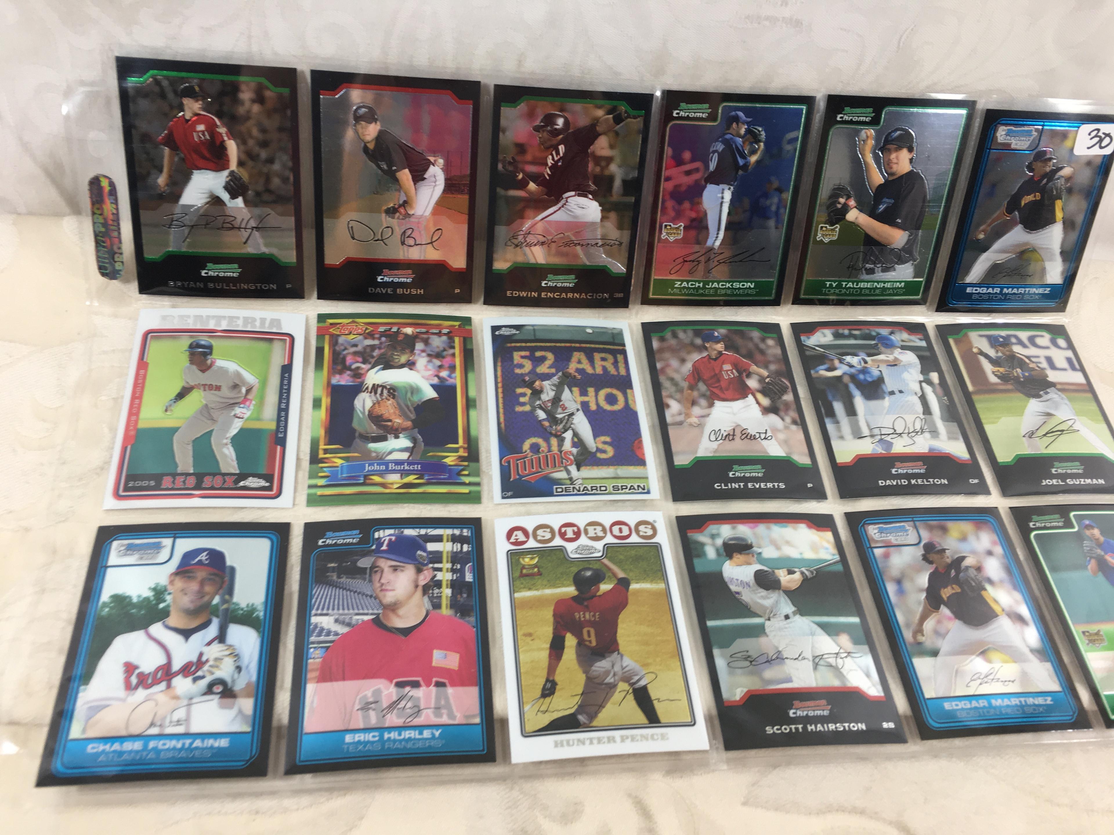 Lot of 18 Pcs Collector Modern Baseball Sport Trading Assorted Cards and Players - See Pictures