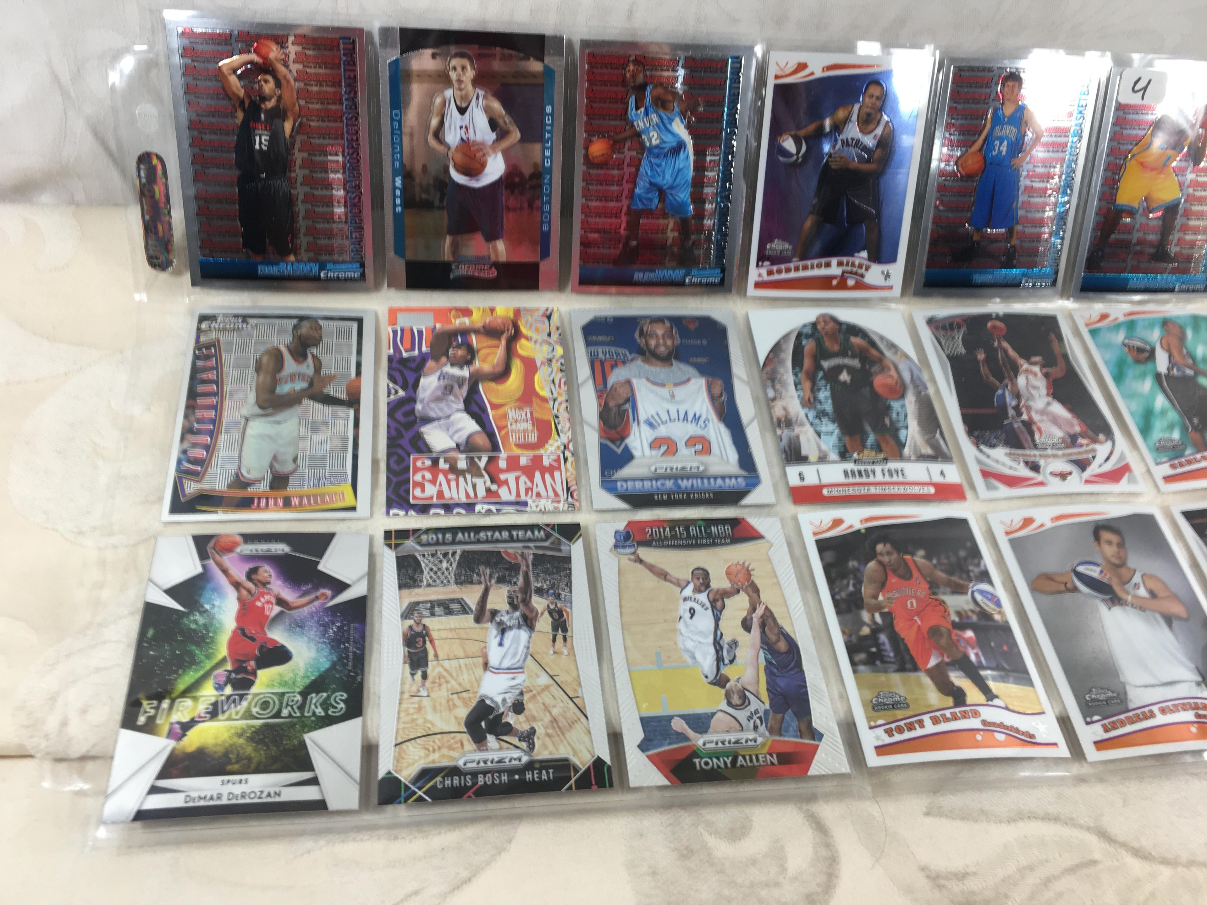 Lot of 18 Pcs Collector Modern NBA Basketball Sport Trading Assorted Cards and Players - See Photos