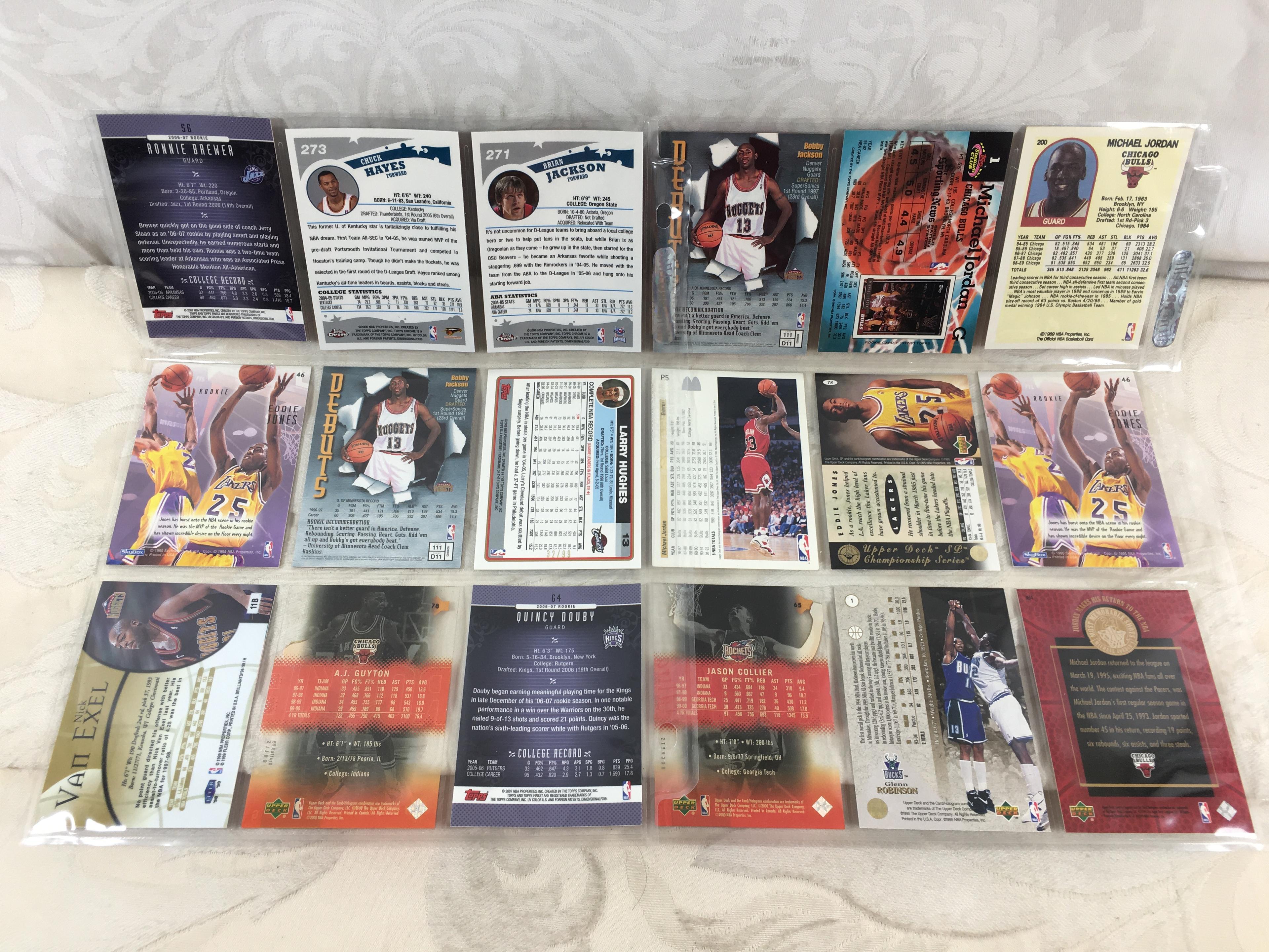 Lot of 18 Pcs Collector Modern NBA Basketball Sport Trading Assorted Cards and Players - See Photos