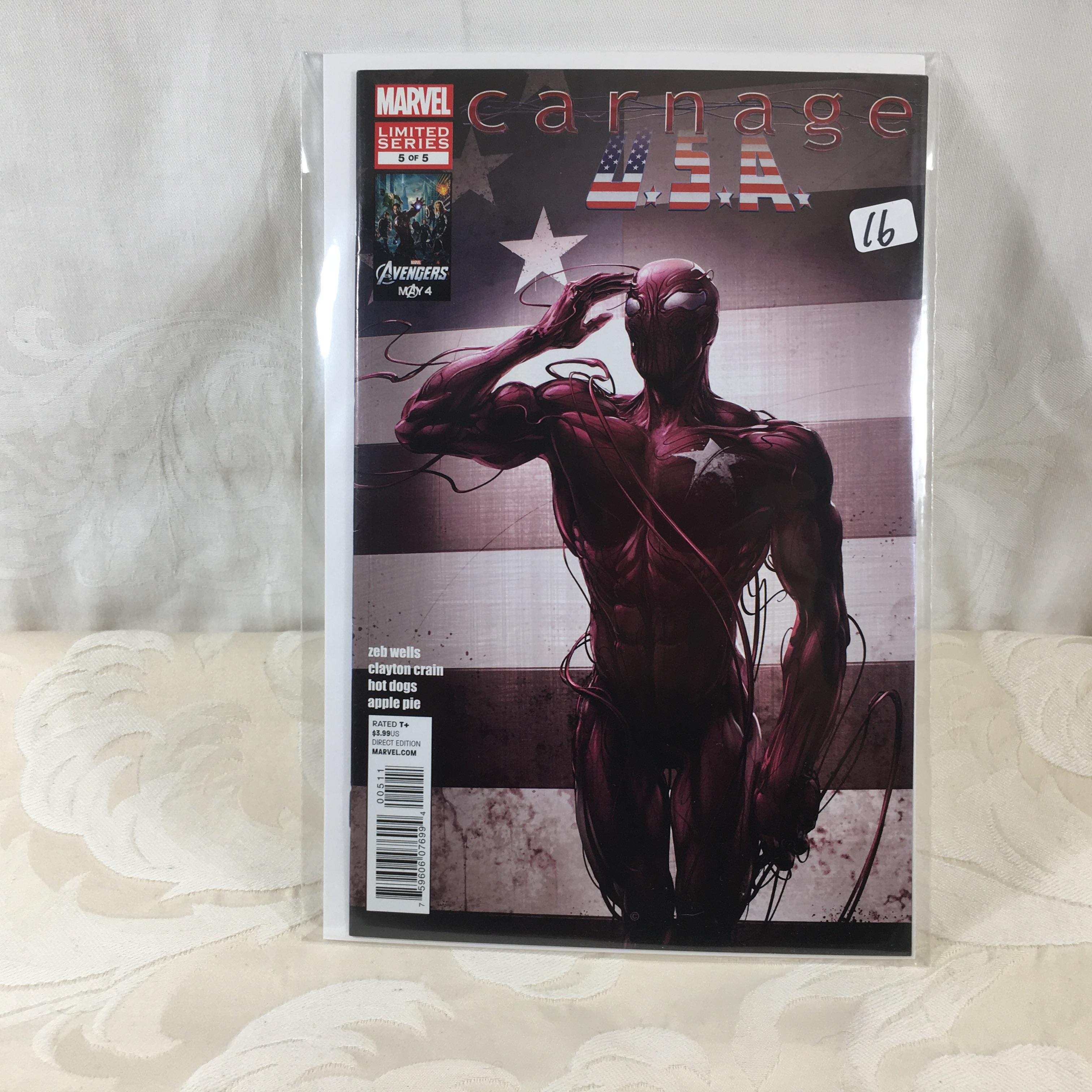 Collector Modern Marvel Comics Carnage USA Comic Book No.5