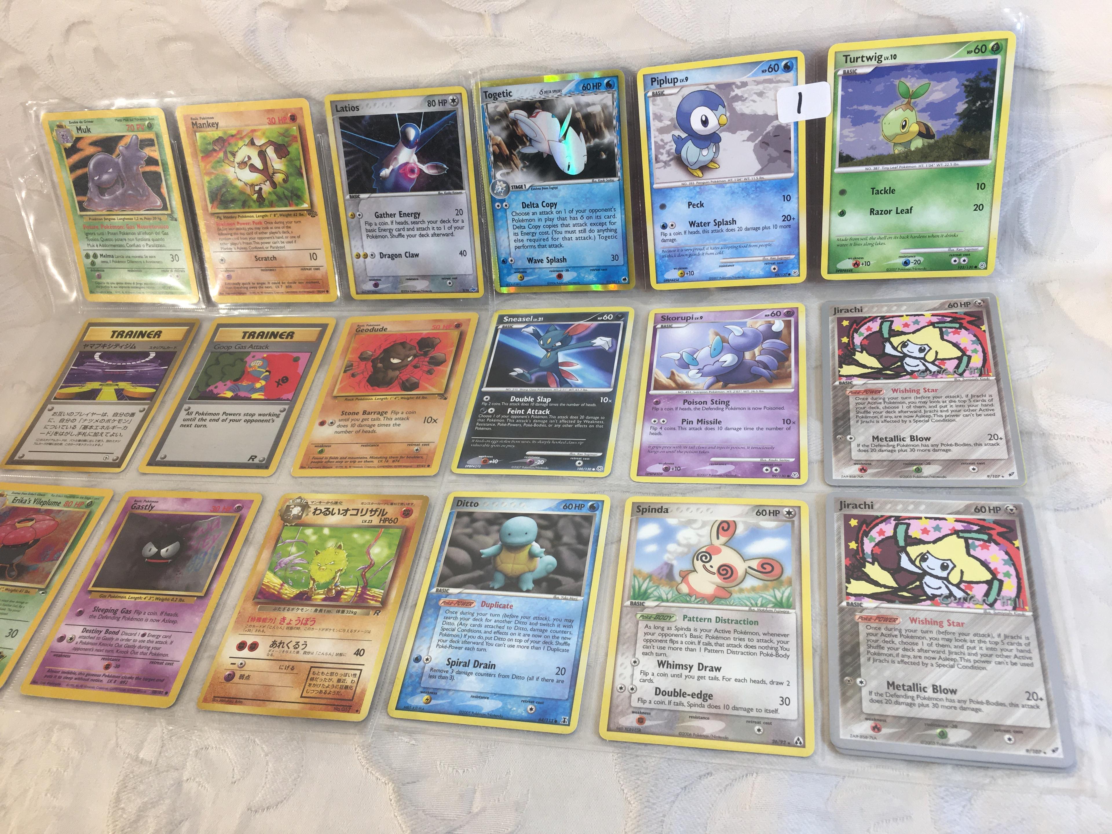 Lot of 18 Pcs Collector Pokemon Trading Game Assorted Cards - See Pictures