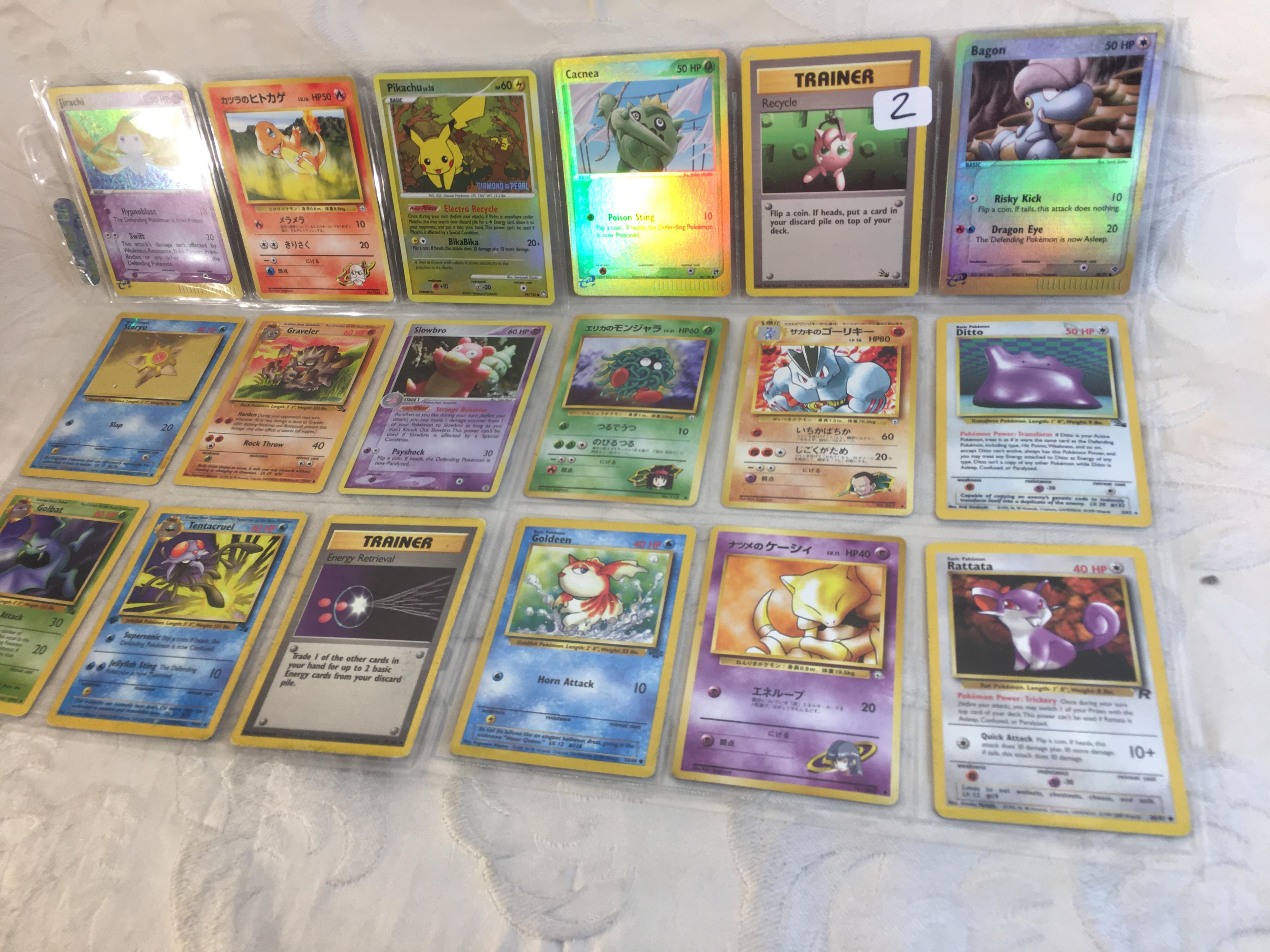 Lot of 18 Pcs Collector Pokemon Trading Game Assorted Cards - See Pictures