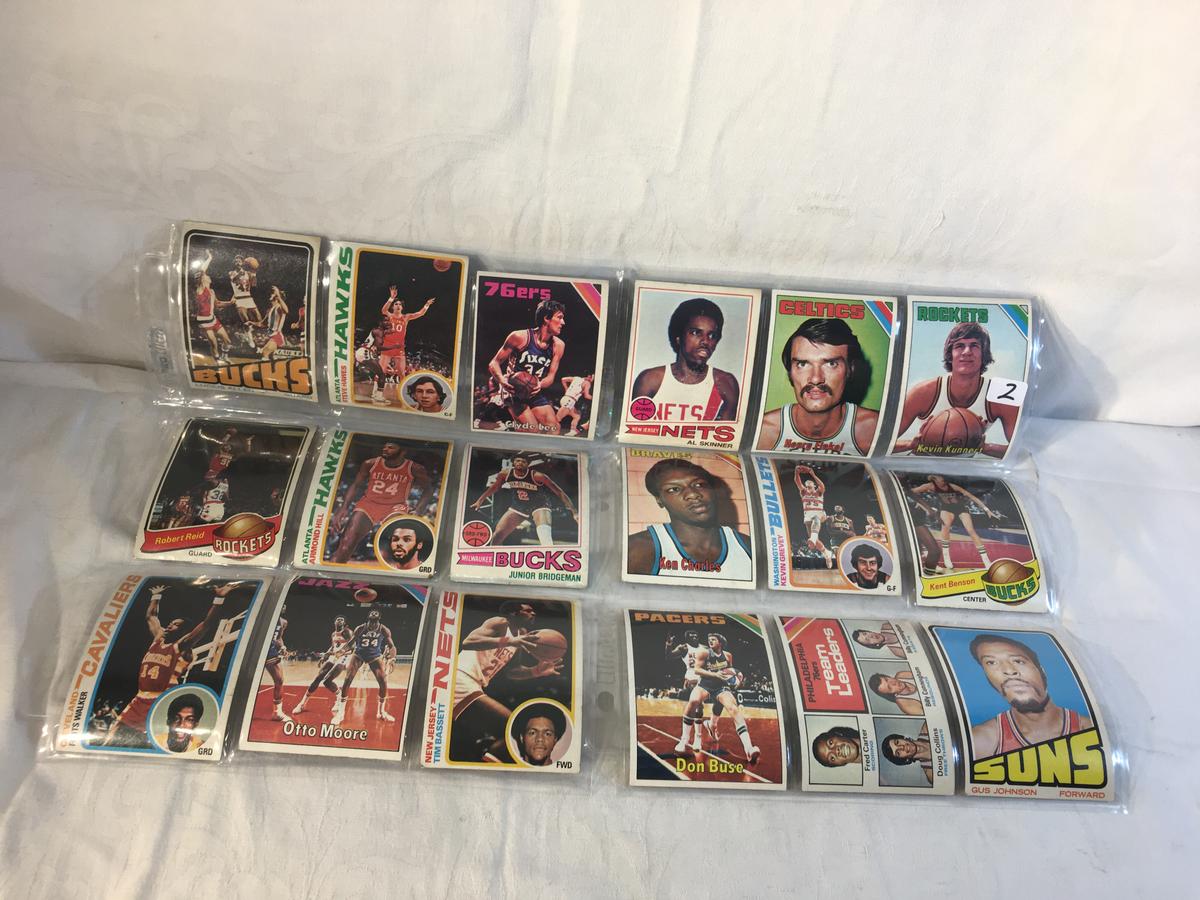 Lot OF 18 Pcs Collector Vintage Sport Basketball Sport Trading Assorted Cards and Players -See Pictu