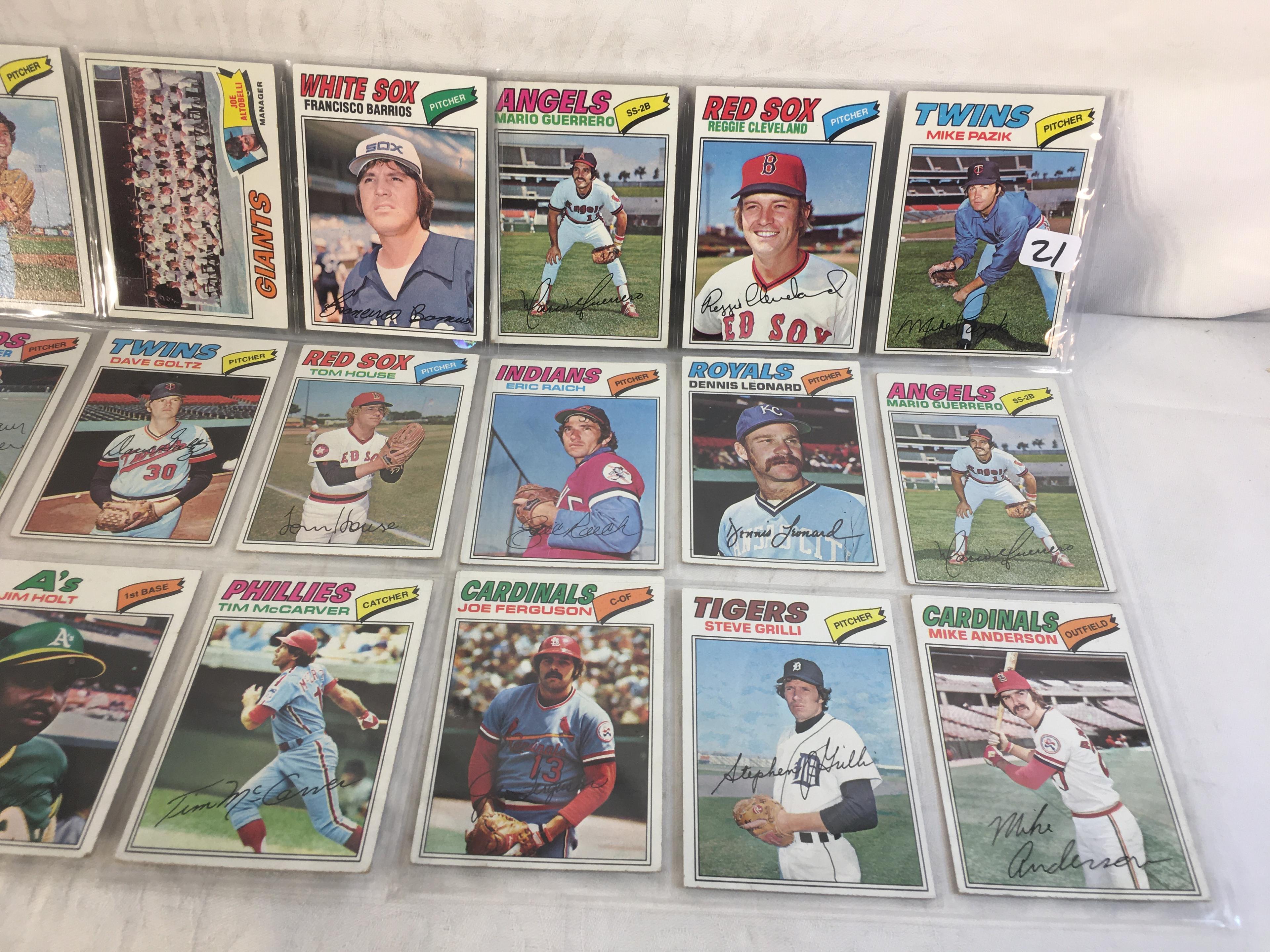 Lot of 18 Pcs Collector Vintage Sport Baseball Sport Trading Assorted Cards & Players -See Pictures