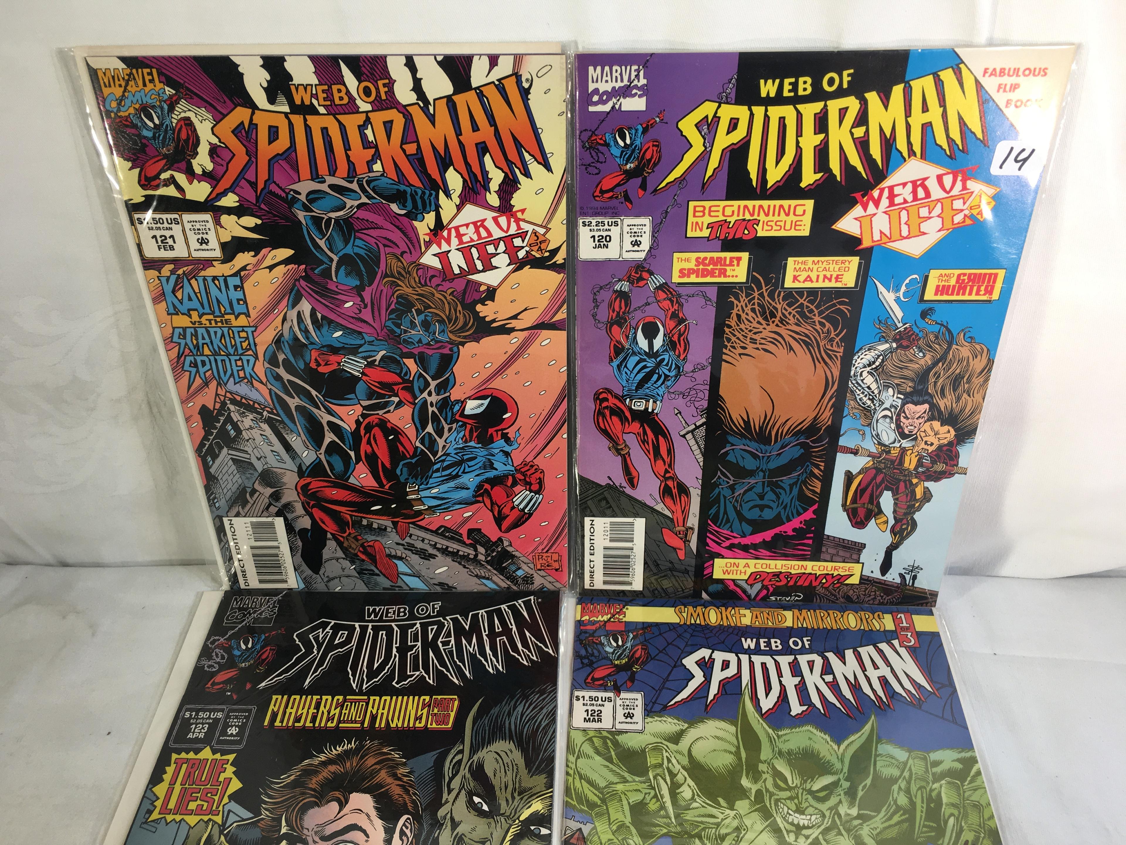 Lot of 4 Pcs Collector Marvel Comics Web Of Spider-man Comic Books No.120.121.122.123.