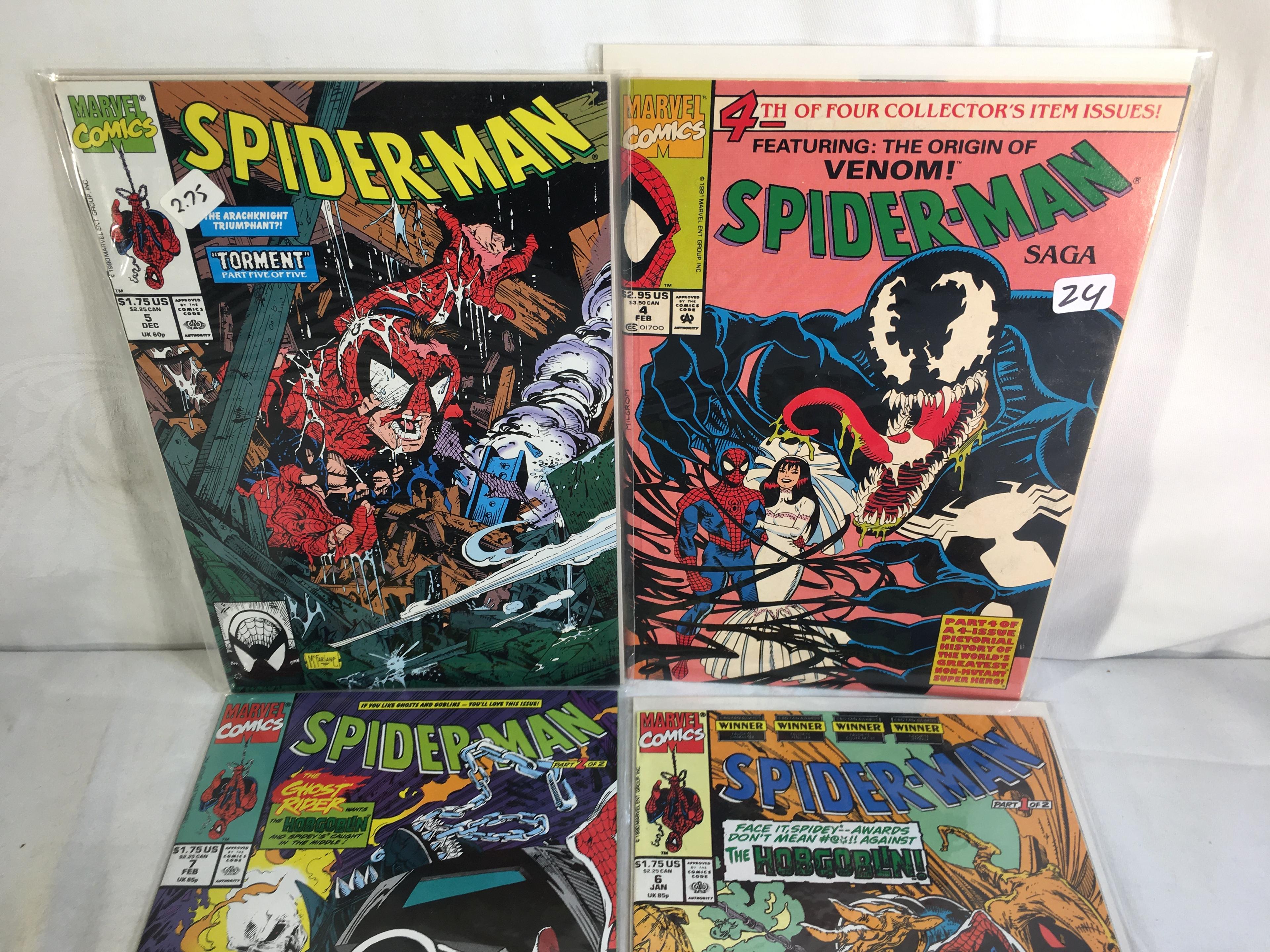 Lot of 4 Pcs Collector Marvel Comics Spider-man Comic Books No.4.5.6.7.