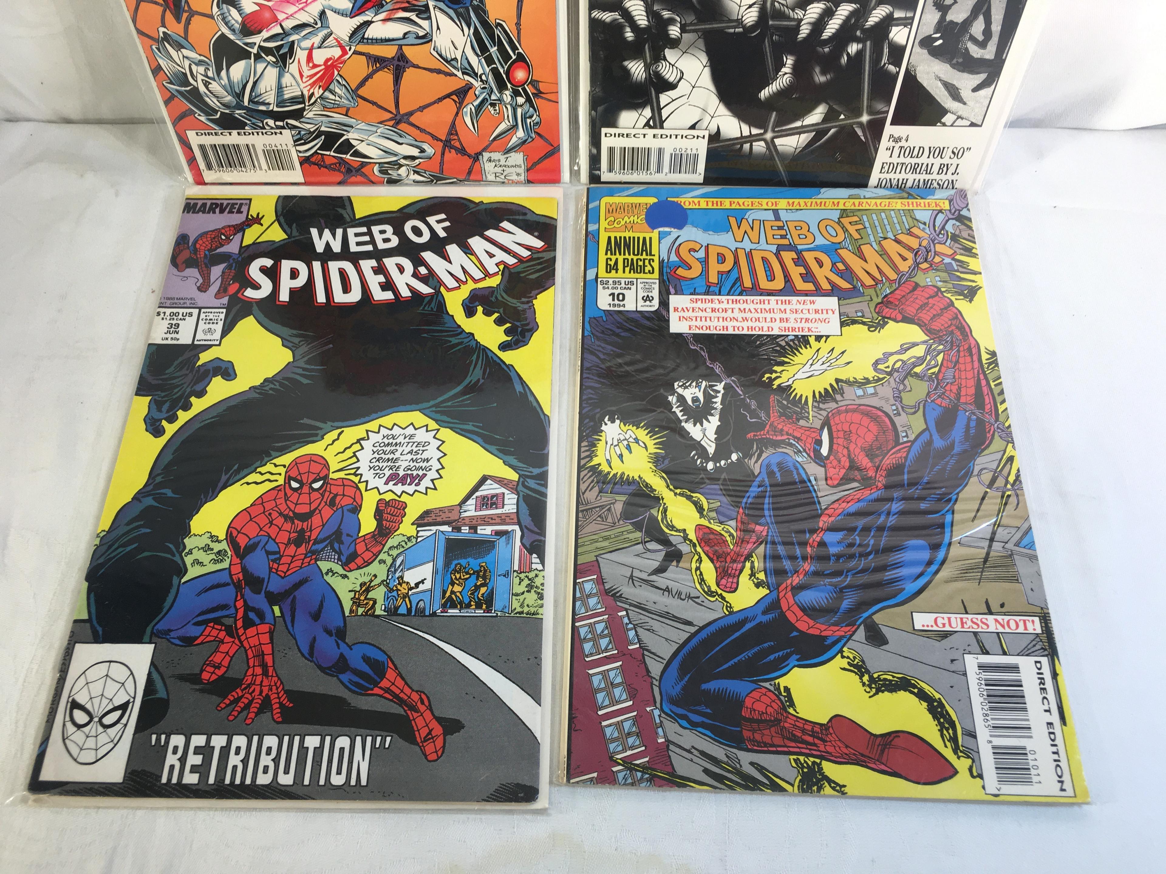 Lot of 4 Pcs Collector Marvel Comics Web Of Spider-man Comic Books No.2.4.10.39.