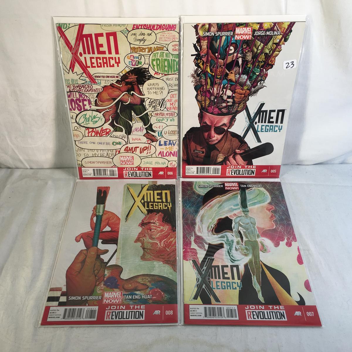 Lot of 4 Pcs collector Modern Marvel Comics X-Men Legacy Comic Books No.5.6.7.8.