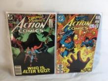 Lot of 2 Pcs Collector Vintage DC Comics Action Comics Comic Books No.541.570.