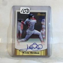 Collector 1998 Topps Bowman Sport baseball Card Autographed by Luis Ordaz