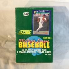 Collector Box Has Opened Packs Inside is Sealed 1991 Major League Baseball Cards
