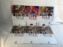 Lot of 6 Pcs Collector Modern Marvel Civil War Comics No.3.5.4.4.4.4.