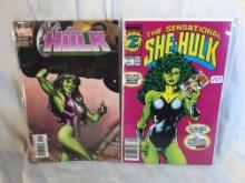 Lot of 2 Collector Vintage Marvel Comics She-Hulk Comic Books No.1.2.