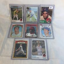 Lot of 8 Pcs Collector Vintage Baseball Sport Trading Assorted Cards & Players -See Photos