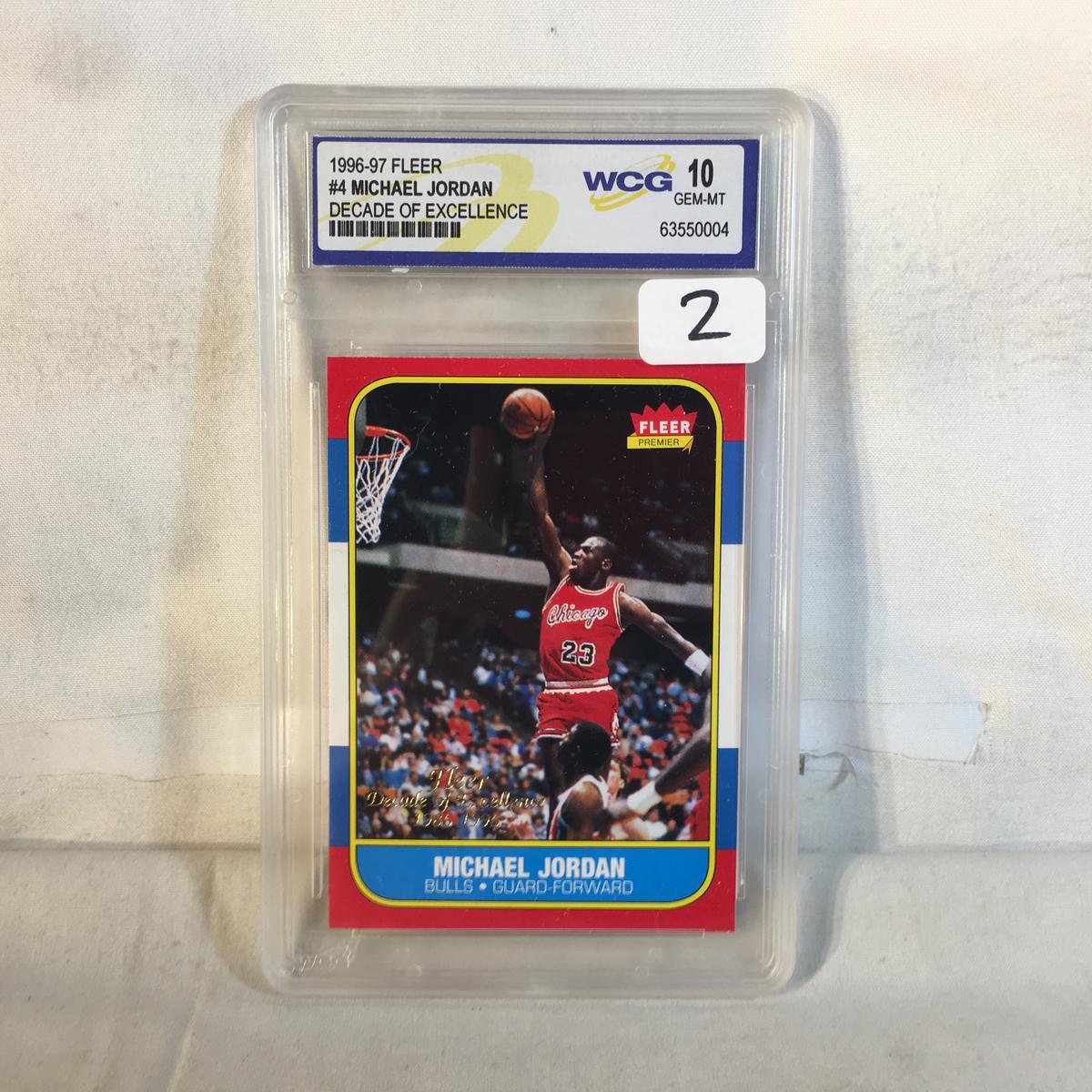 Collector WCG 1996-97 Fleer #4 Michael Jordan Decade Of Excellence 10 GEM-MT 63550004 Card