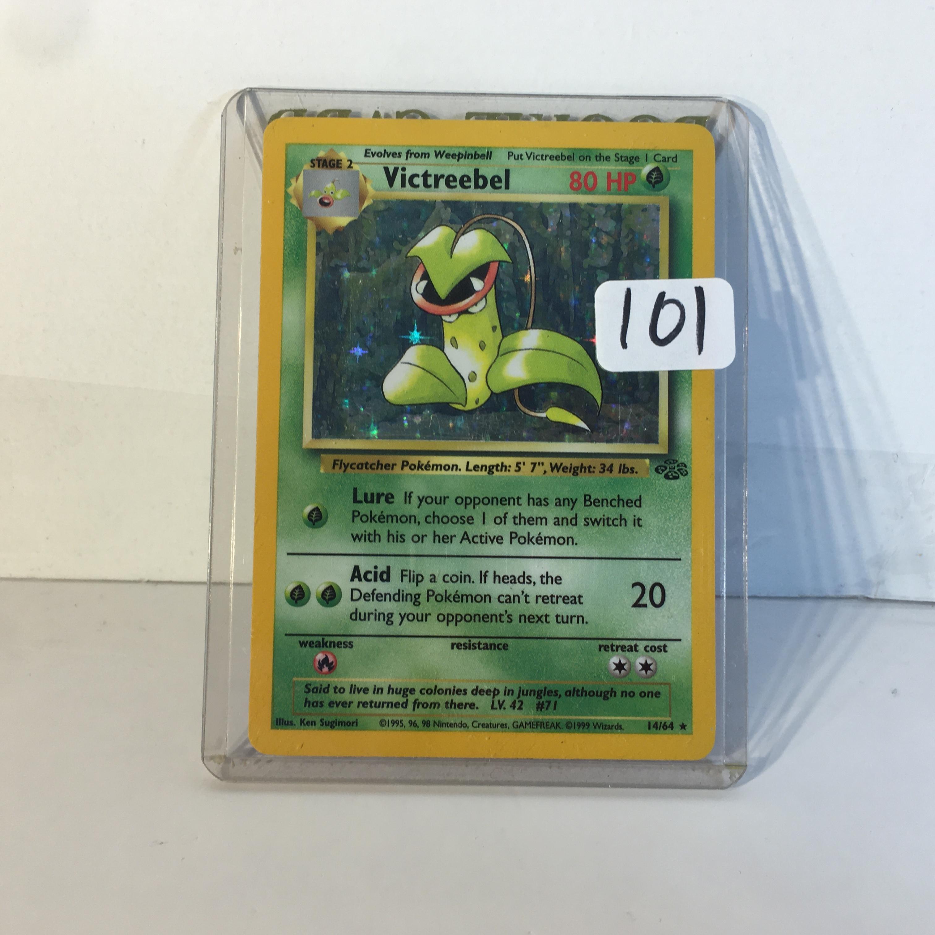 Modern 1999 Pokemon TCG Stage2 Victreebel Hp80 Holo No.71Flycatcher Pokemon 14/64