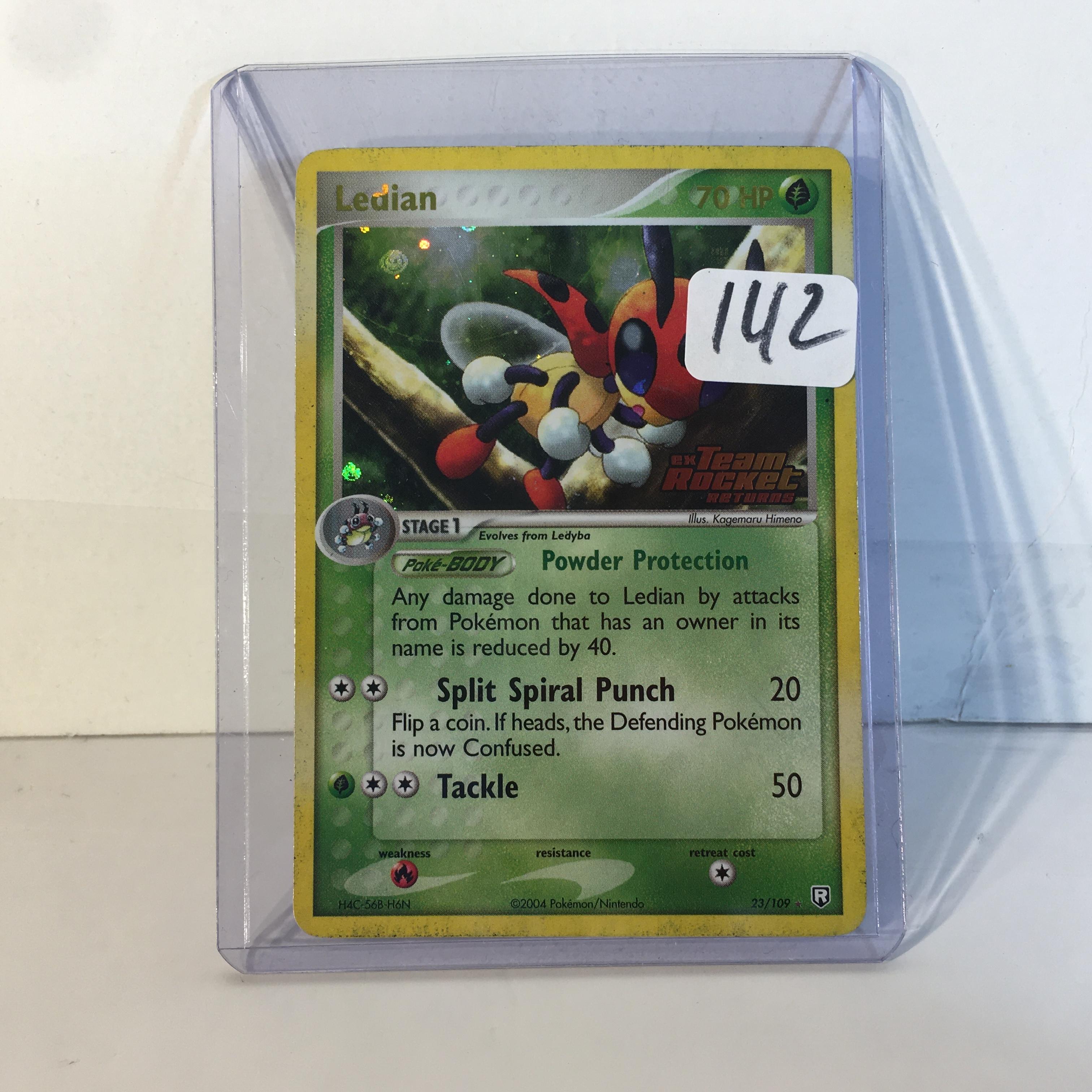 Modern 2004 Pokemon TCG Stage1 Ledian HP70 Holo exTeam Rocket Return  23/109