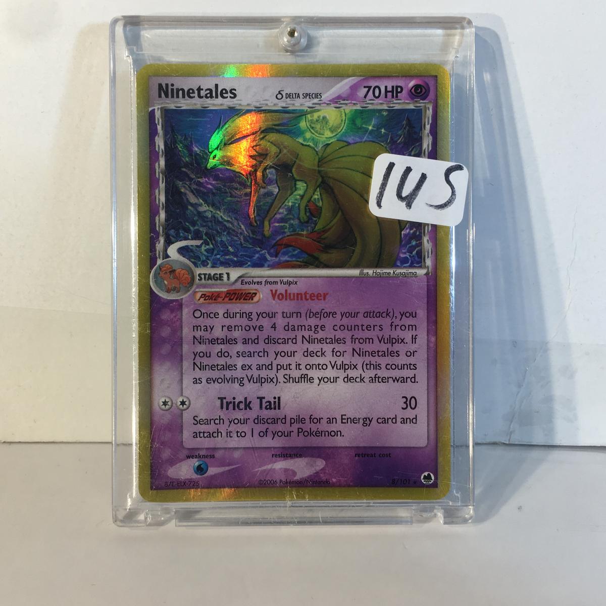 Modern 2006 Pokemon TCG Stage1 Ninetales HP70 Holo Trading Card Game 8/101