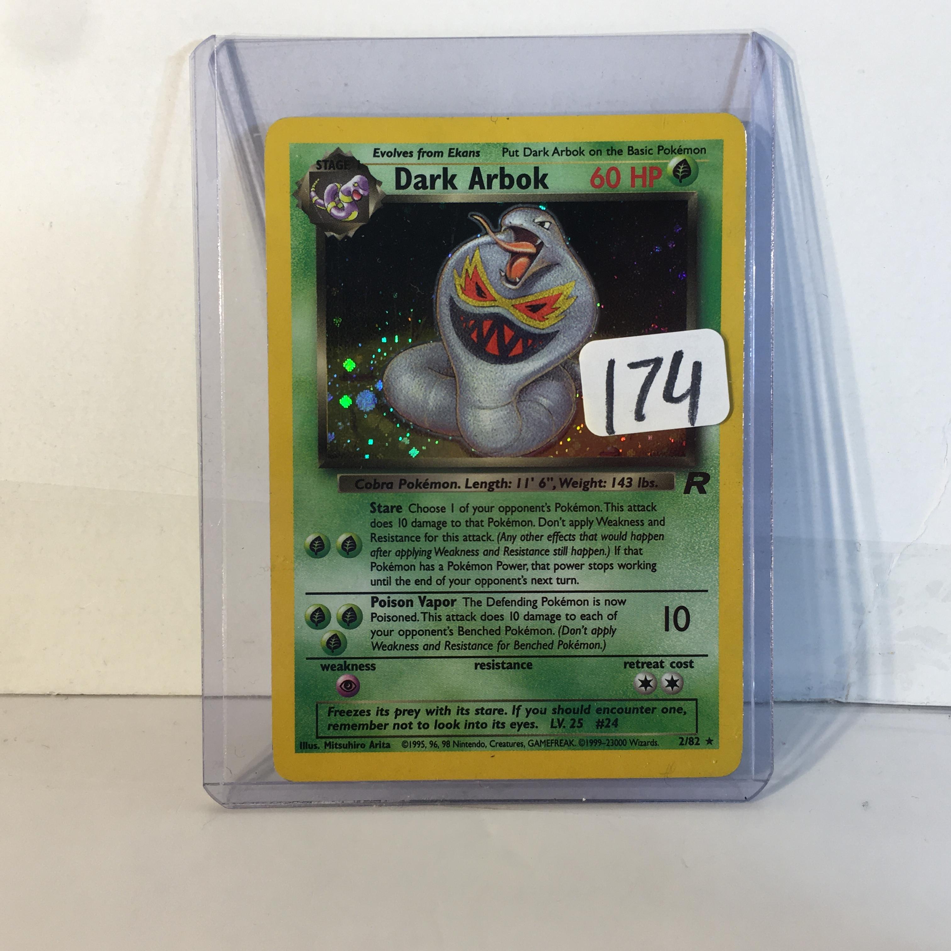 Modern 2000 Pokemon TCG Stage1 Drak Arbok Hp60  Holo No.24 Cobra Pokemon 2/82