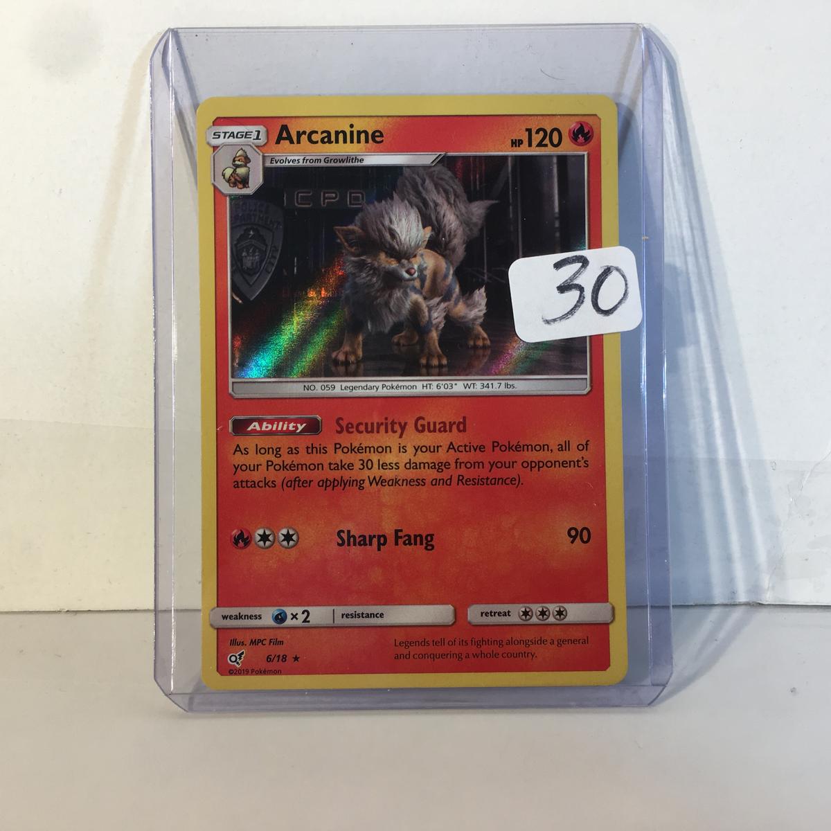 Modern 2019 Pokemon TCG Stage1 Arcanine Hp120 Holo No.059 Legendary Pokemon Card 6/18