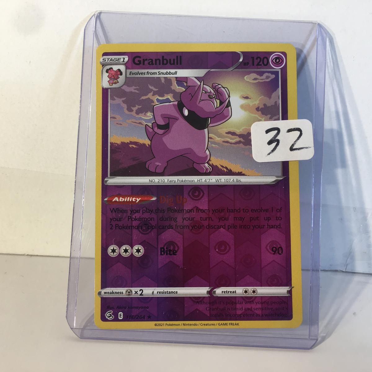 Modern 2021 Pokemon TCG Stage1 Grandbull Hp120 Holo No.210 Fairy Pokemon Card 116/164