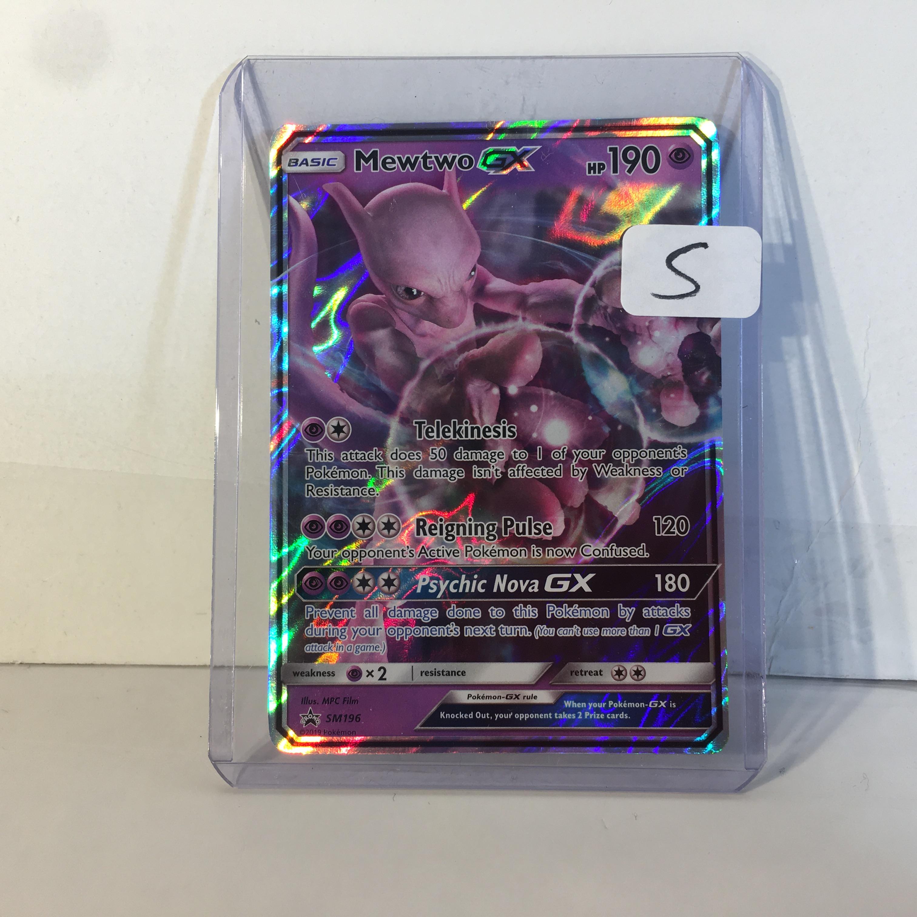 Collector Modern 2019 Pokemon TCG Basic MewtwoGX Hp190 Holo SM196 Trading Game Card