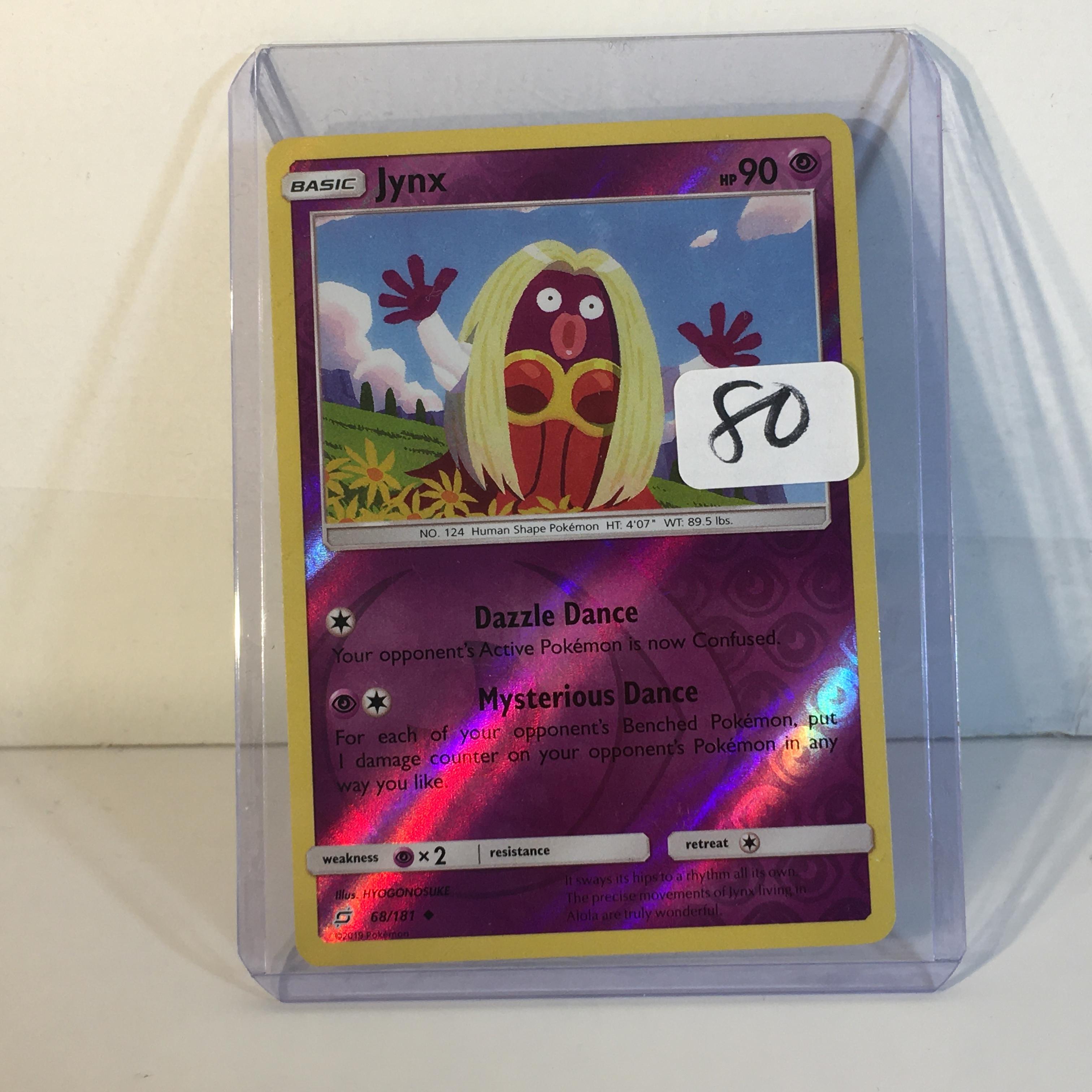 Modern 2019 Pokemon TCG Basic Jynx Hp90 Holo No.Human Shape Pokemon Card 68/181