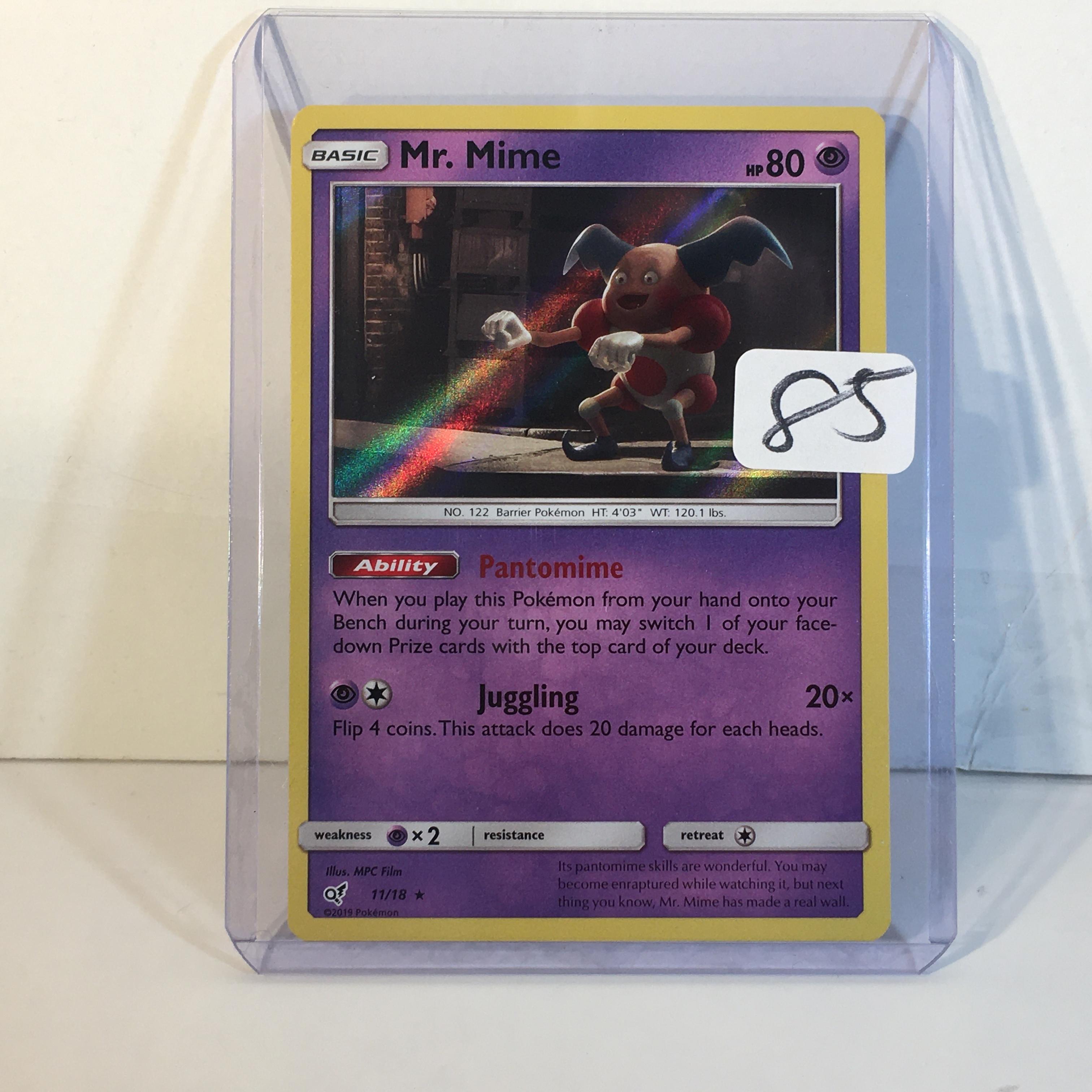 Modern 2019 Pokemon TCG Basic Mr.Mime Hp80 Holo No. 122 Barrier Pokemon Card 11/18